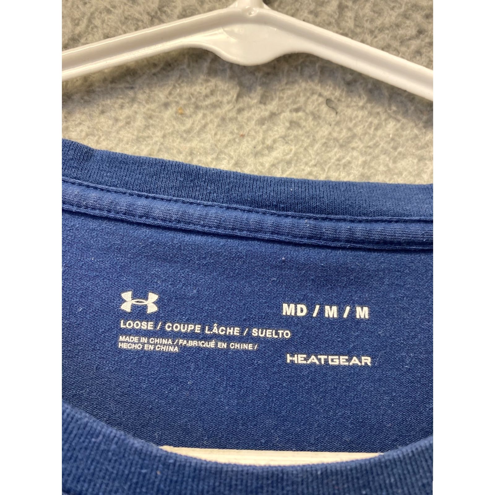Under Armour Under Armour Men's T-Shirt M Blue HeatGear Flag Graphic Short Sleeve Crew Neck Athletic Fit Size US M / EU 48-50 / 2 - 5 Thumbnail
