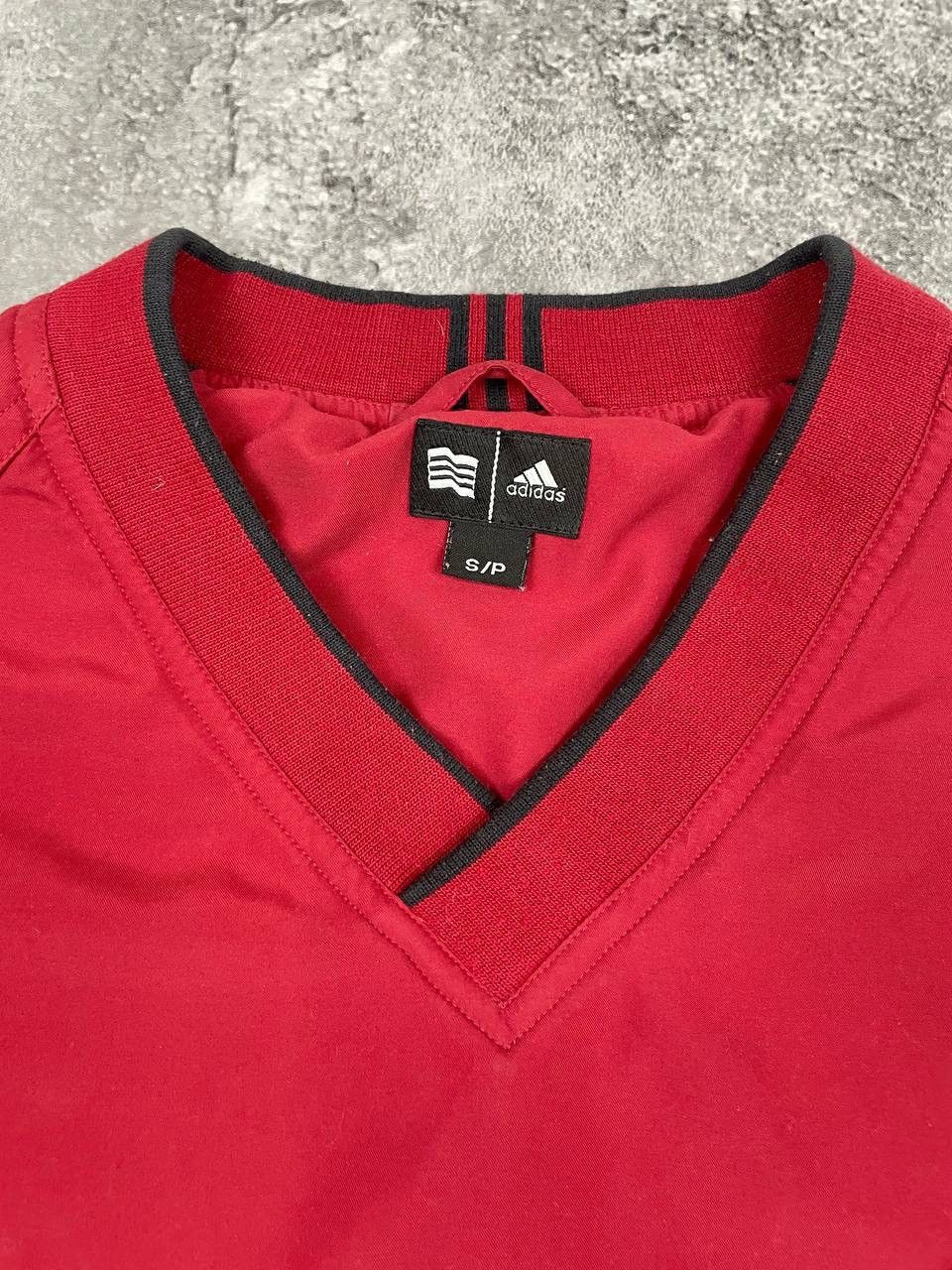Adidas Adidas Men's Vintage Pullover Jacket Red Lightweight V-Neck Size US S / EU 44-46 / 1 - 4 Thumbnail