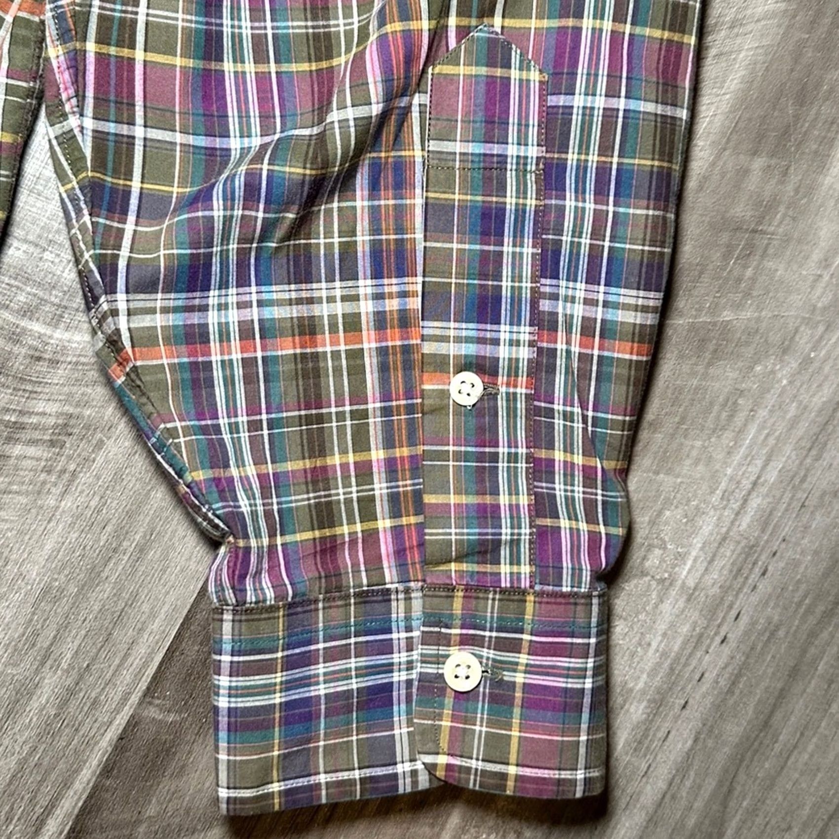 Ralph Lauren Ralph Lauren Plaid Long Sleeve Button Down - 2XB Men Big & Tall Shirt Men 2XB Olive Green Plaid Size US XXL / EU 58 / 5 - 4 Thumbnail