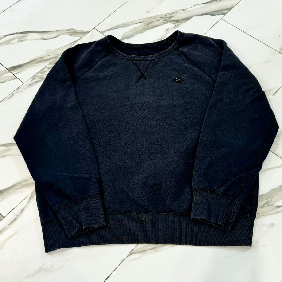 Acne Studios BLACK ACNE STUDIOS COLLEGE FACE SWEATSHIRT! Size US XL / EU 56 / 4 - 6 Thumbnail