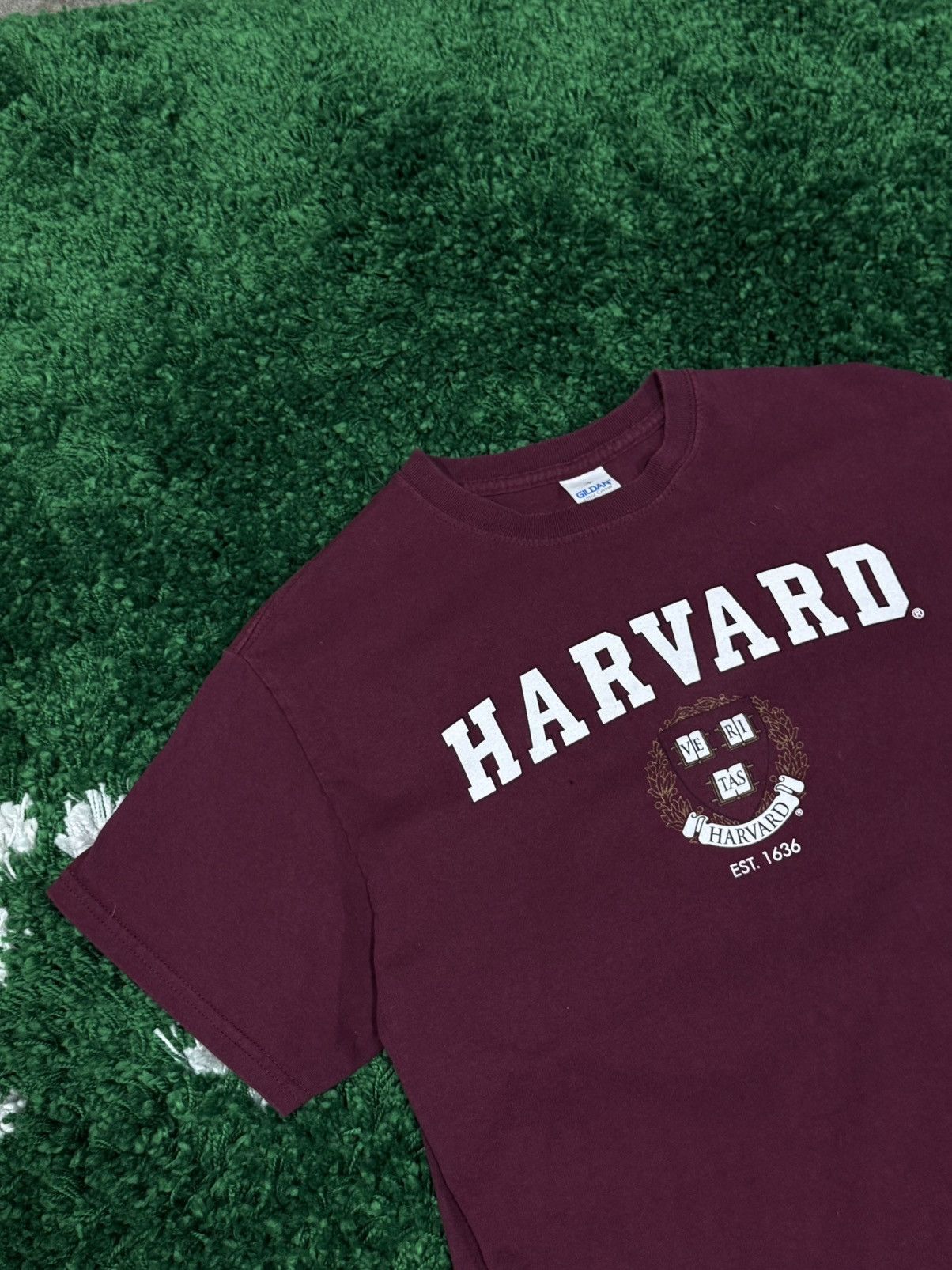 Vintage Vintage Harvard University College Crest Logo Tee Medium Ivy Size US M / EU 48-50 / 2 - 2 Thumbnail