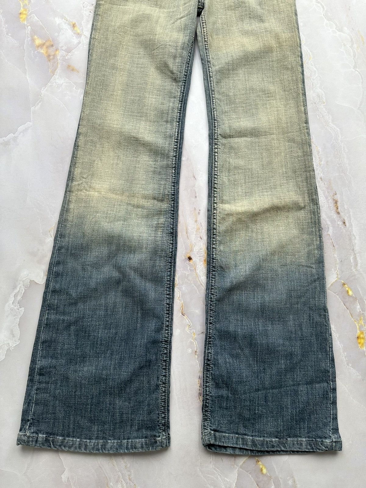 Japanese Brand Vintage Flared Jeans Y2K Size 26" / US 2 / IT 38 - 5 Thumbnail