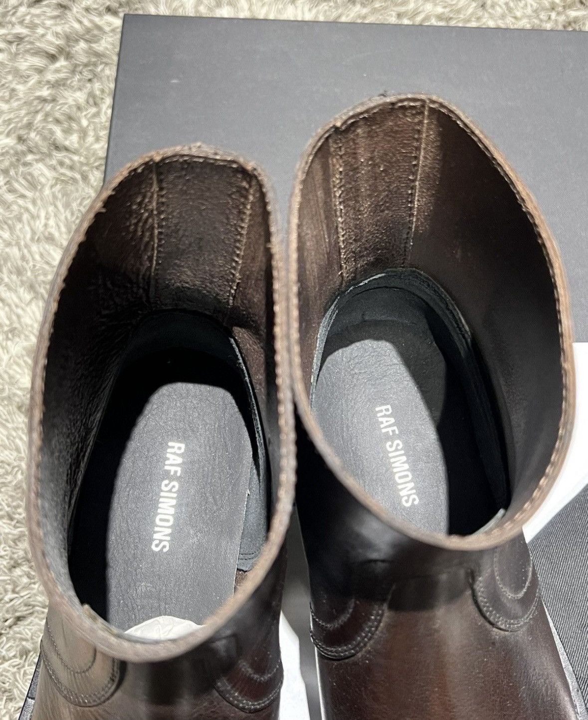 Raf Simons Raf Simons Chunky Slip On Leather Boots Size US 10 / EU 43 - 9 Thumbnail