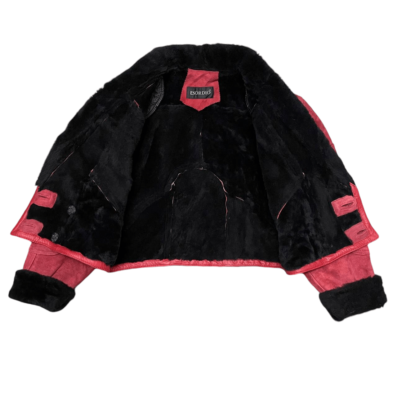 Japanese Brand Vintage Esordio Leather Jacket Shearling Cropped Size US M / EU 48-50 / 2 - 6 Thumbnail