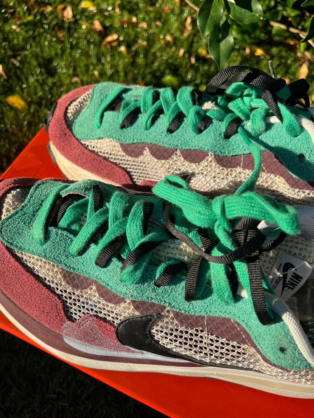 Nike × Sacai Nike Sacai Vaporwaffle Villain Red sneakers Size US 10 / EU 43 - 7 Thumbnail