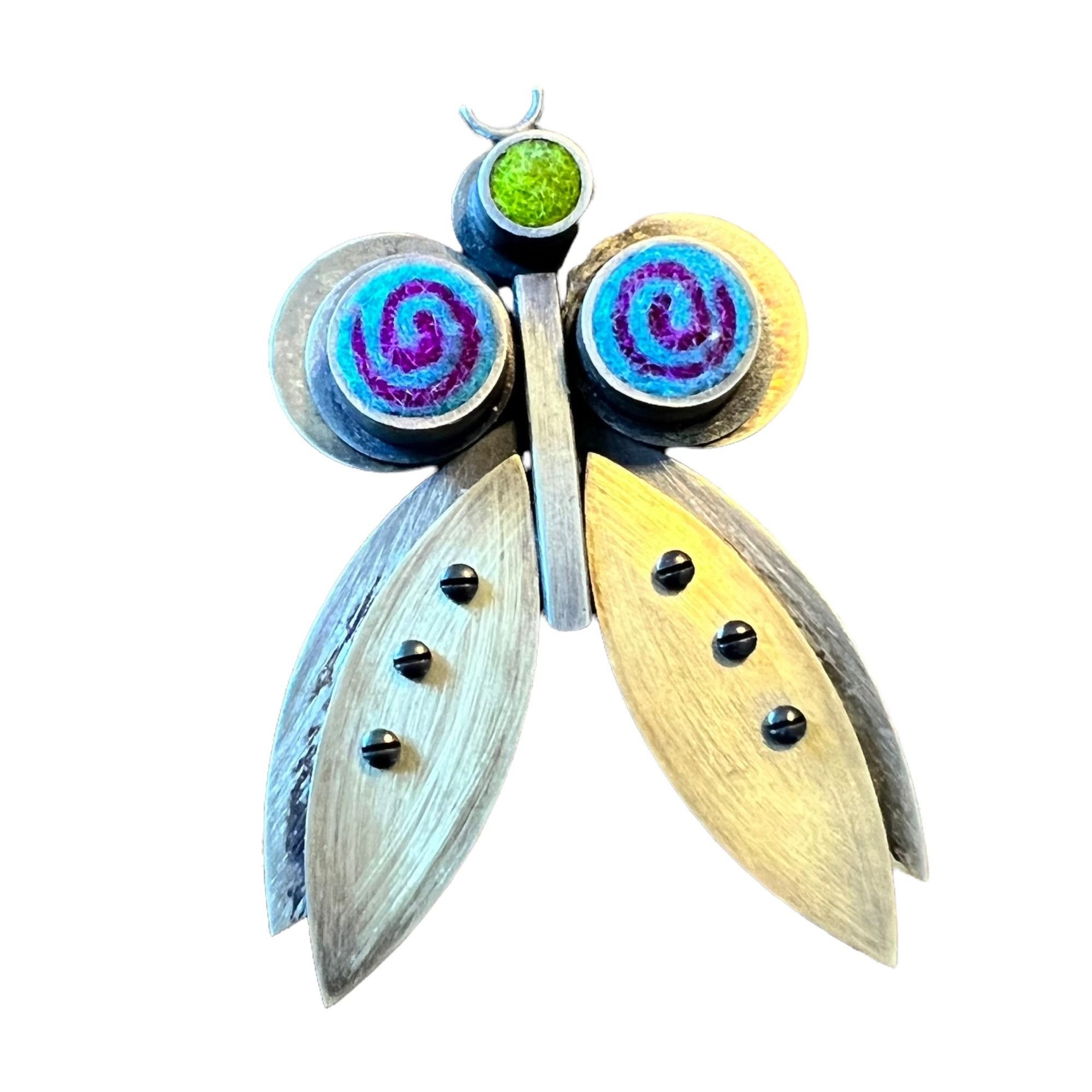Other Michele Friedman Wool Felt Sterling Dragonfly Artisan Art To Size ONE SIZE - 2 Thumbnail
