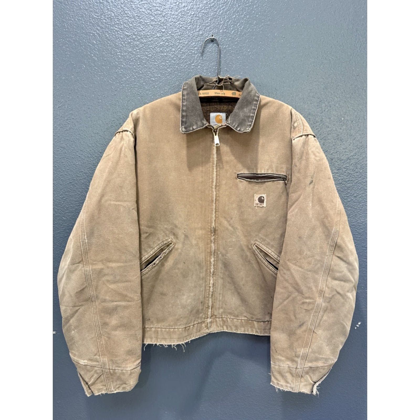 Carhartt VINTAGE Carhartt J97SDL Detroit Jacket 2XL Saddle Brown Blanket Lined Mens Size US XXL / EU 58 / 5 - 3 Thumbnail