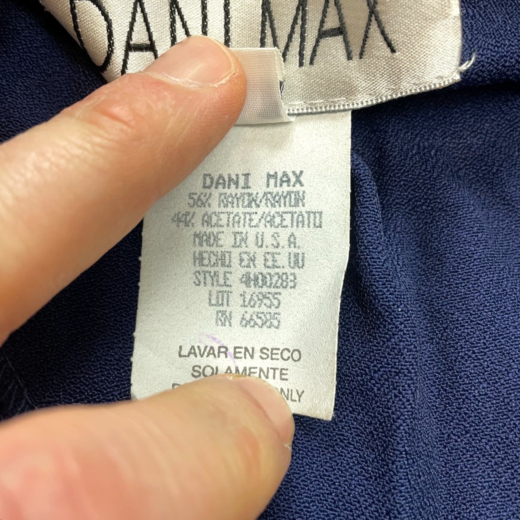 Vintage VINTAGE Dani Max Jacket Womens 10 Blue Mid Length Long Sleeve Button Up Size L / US 10 / IT 46 - 5 Thumbnail