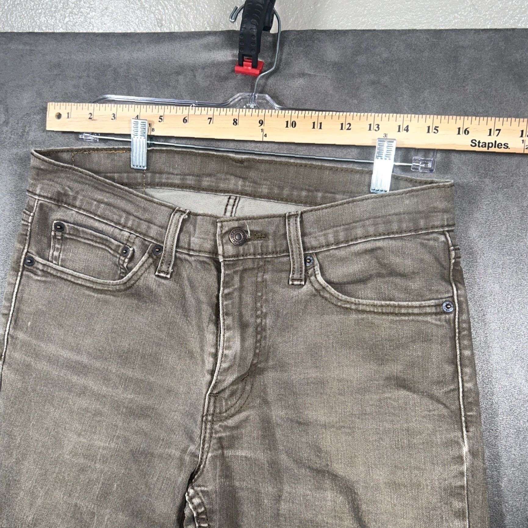 Levi's Levi's 511 Jeans Mens 32x30 Gray Cotton Stretch Denim Straight Regular Casual Pants Size US 32 / EU 48 - 3 Thumbnail