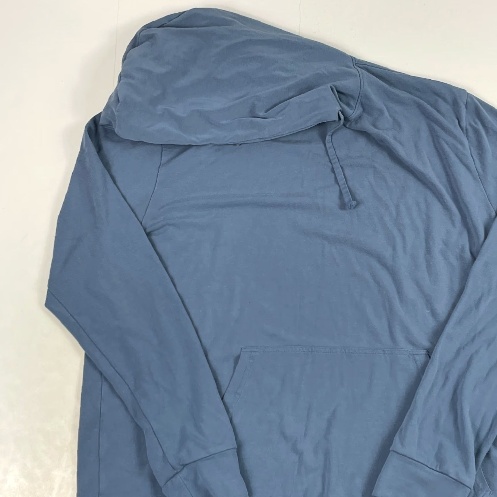 Vintage Cozy Earth Hoodie Mens Large Blue Bamboo Long Sleeve Pullover Stretch Lounge Gym Size US L / EU 52-54 / 3 - 2 Thumbnail