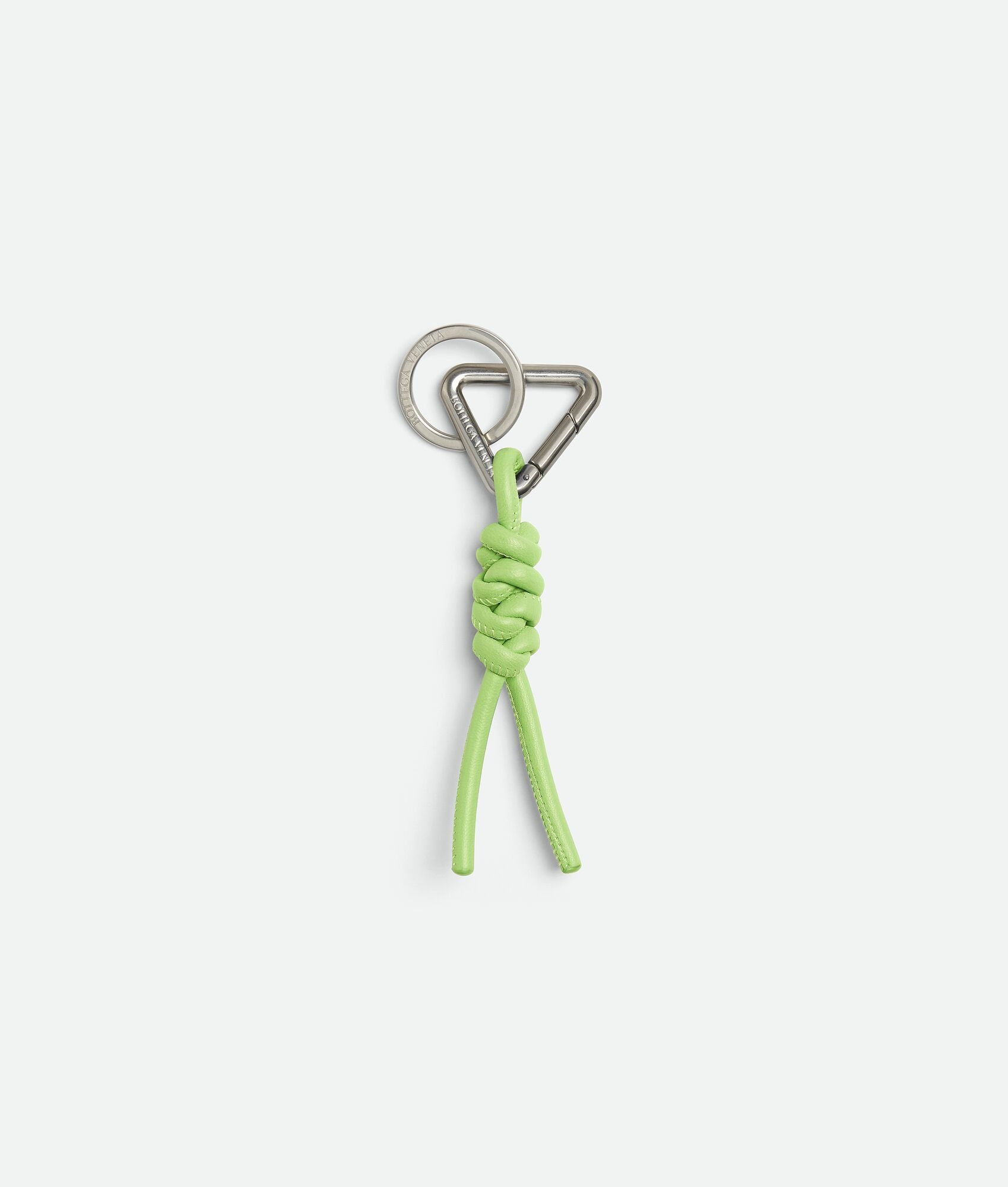 Bottega Veneta o1w1db10525 Size: OS / Triangle Key Ring in Fennel Size ONE SIZE - 1 Thumbnail
