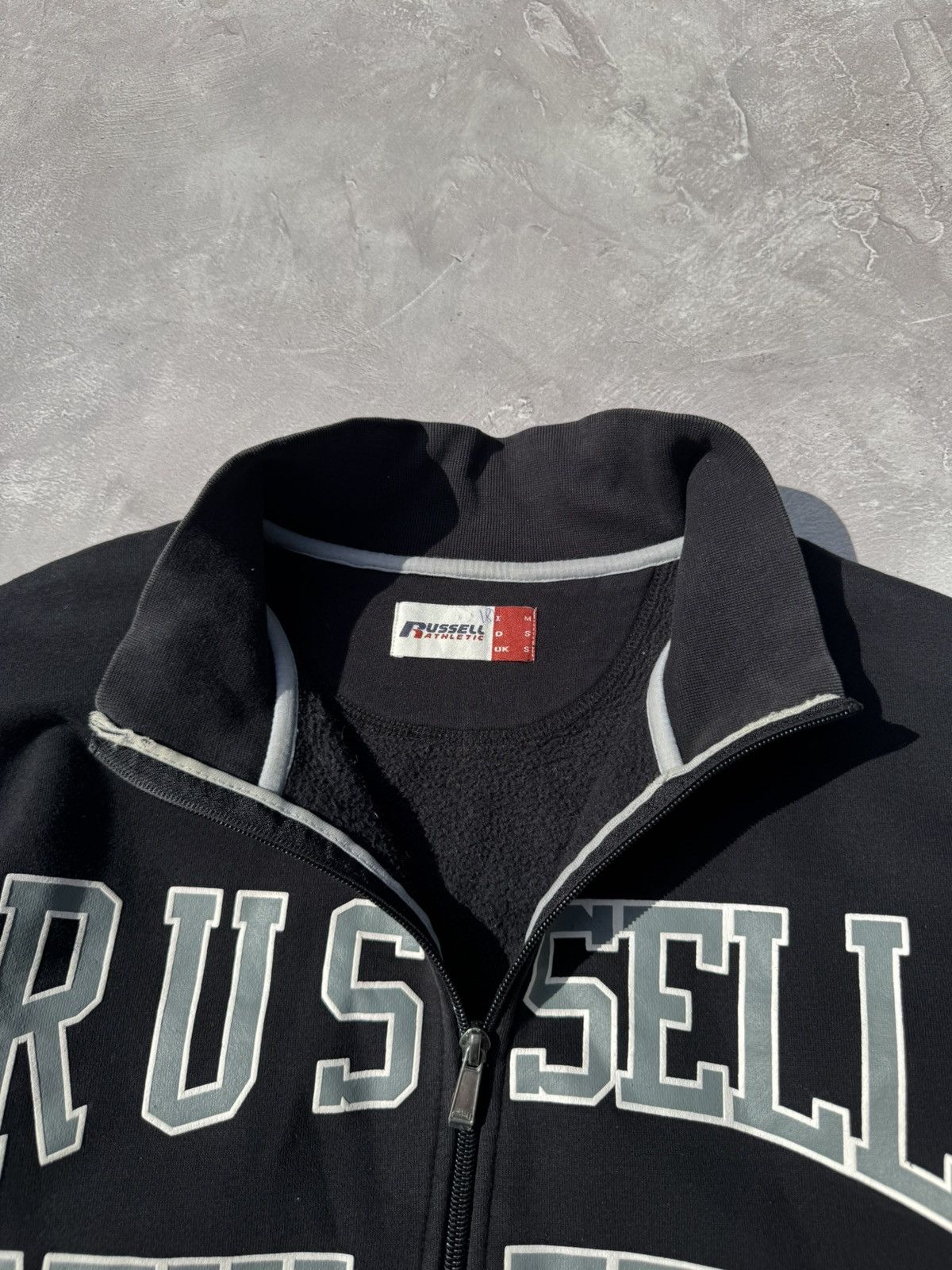 Russell Athletic Russel Athletic Distressed Zip Track Jacket Size M / US 6-8 / IT 42-44 - 7 Thumbnail