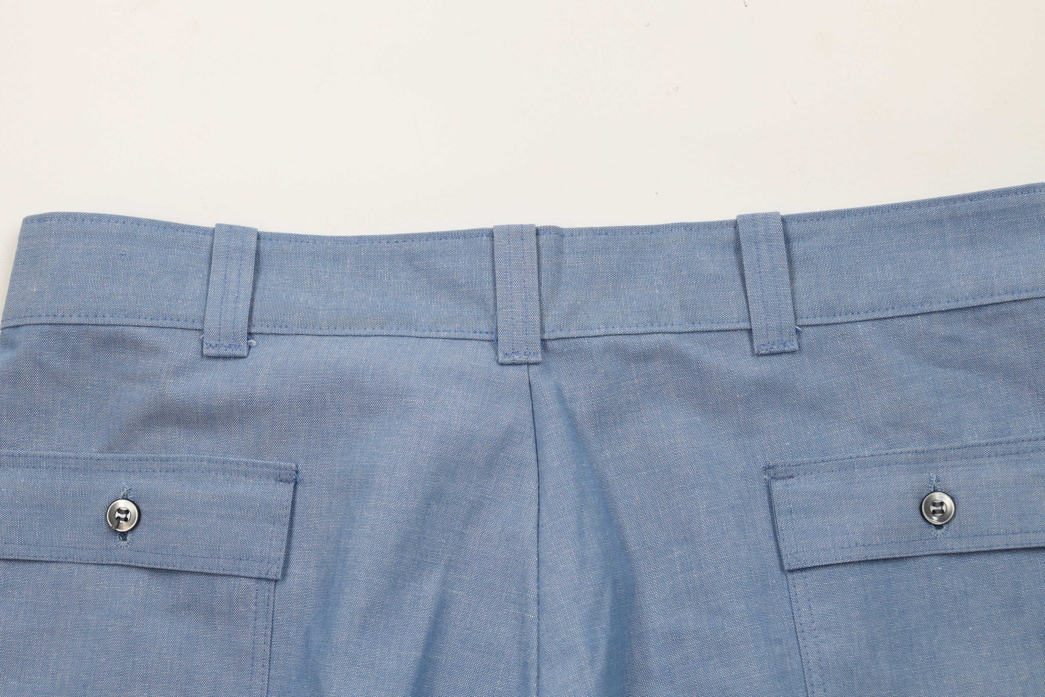 Vintage Vintage 70s Streetwear Chambray Above Knee Shorts Blue USA Size US 36 / EU 52 - 11 Thumbnail