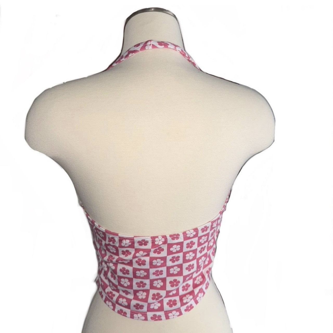 Other Pink Floral Halter Top Y2K Style Size M Rebellious Dreamer Size M / US 6-8 / IT 42-44 - 2 Thumbnail