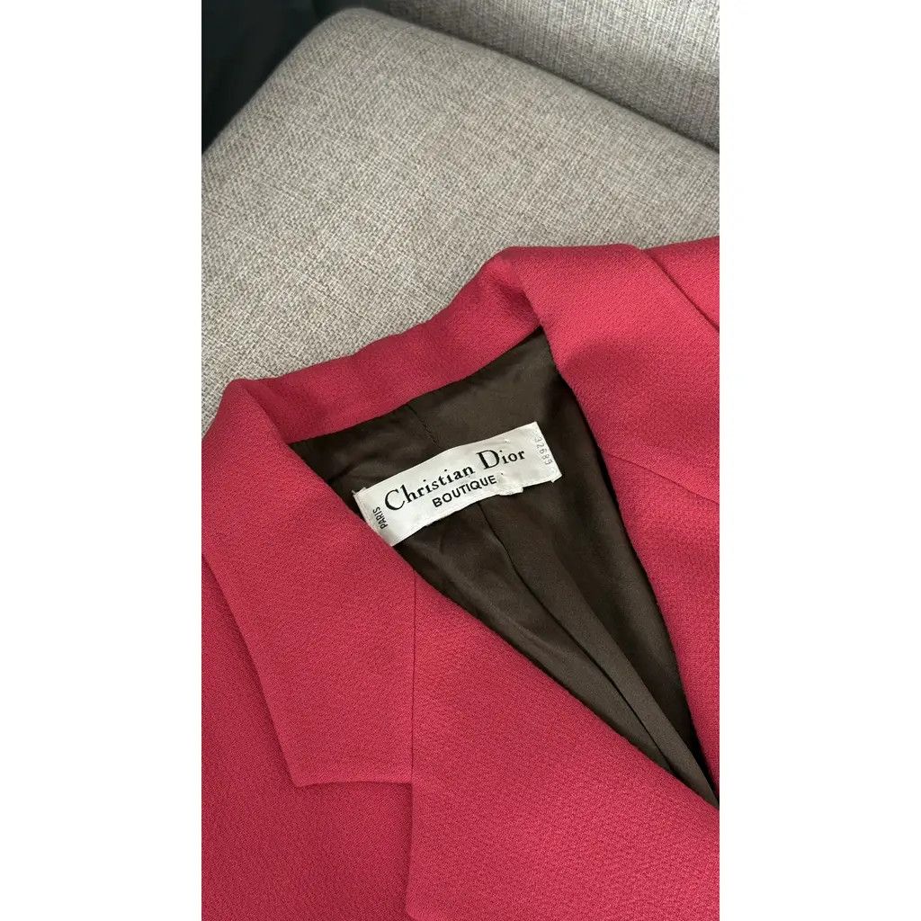 Dior Christian Dior Boutique Pink Wool Tailored Blazer Sz FR 36 Size XS / US 0-2 / IT 36-38 - 4 Thumbnail