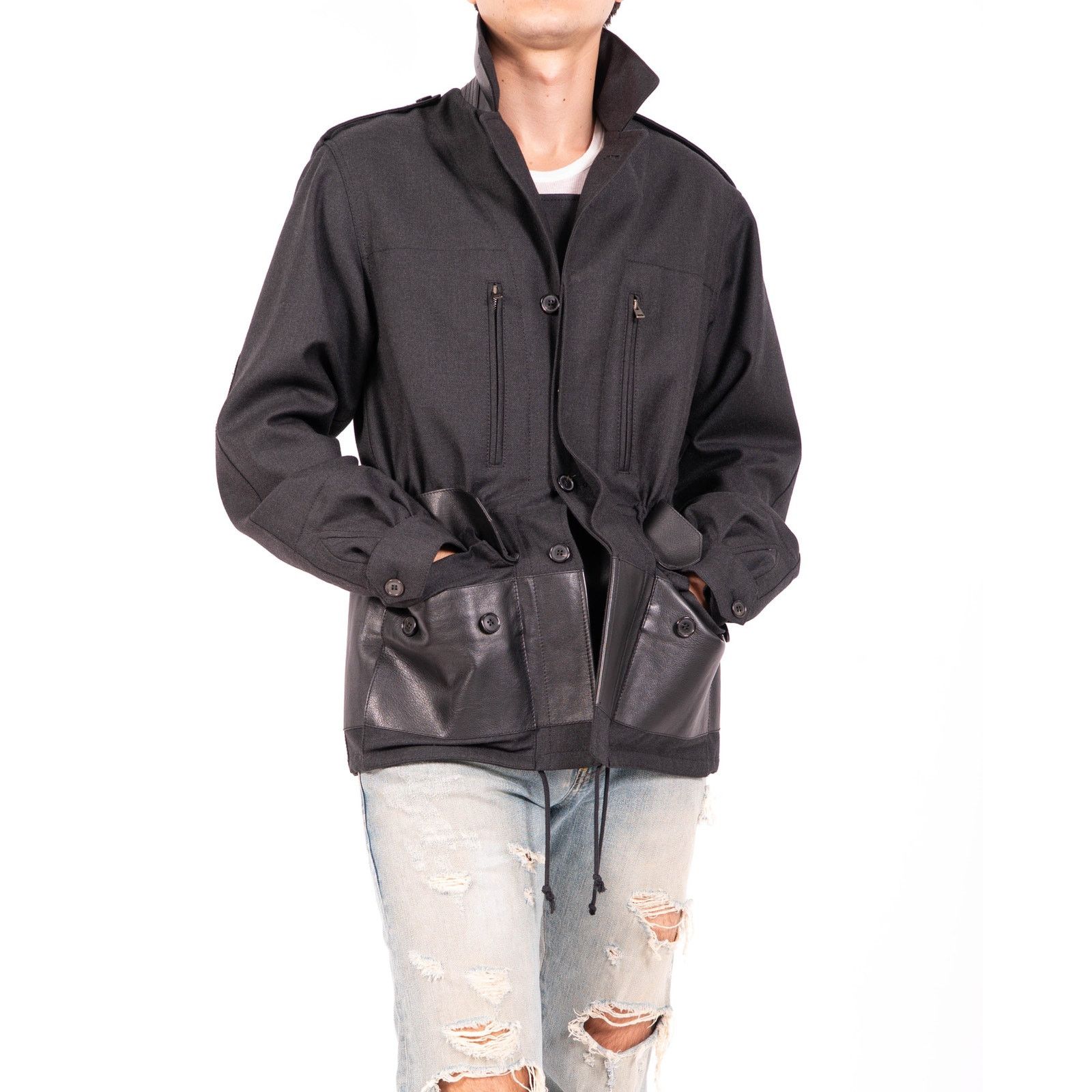 Berluti FW18 Oversized Military Jacket in Black Cotton Size US M / EU 48-50 / 2 - 4 Thumbnail
