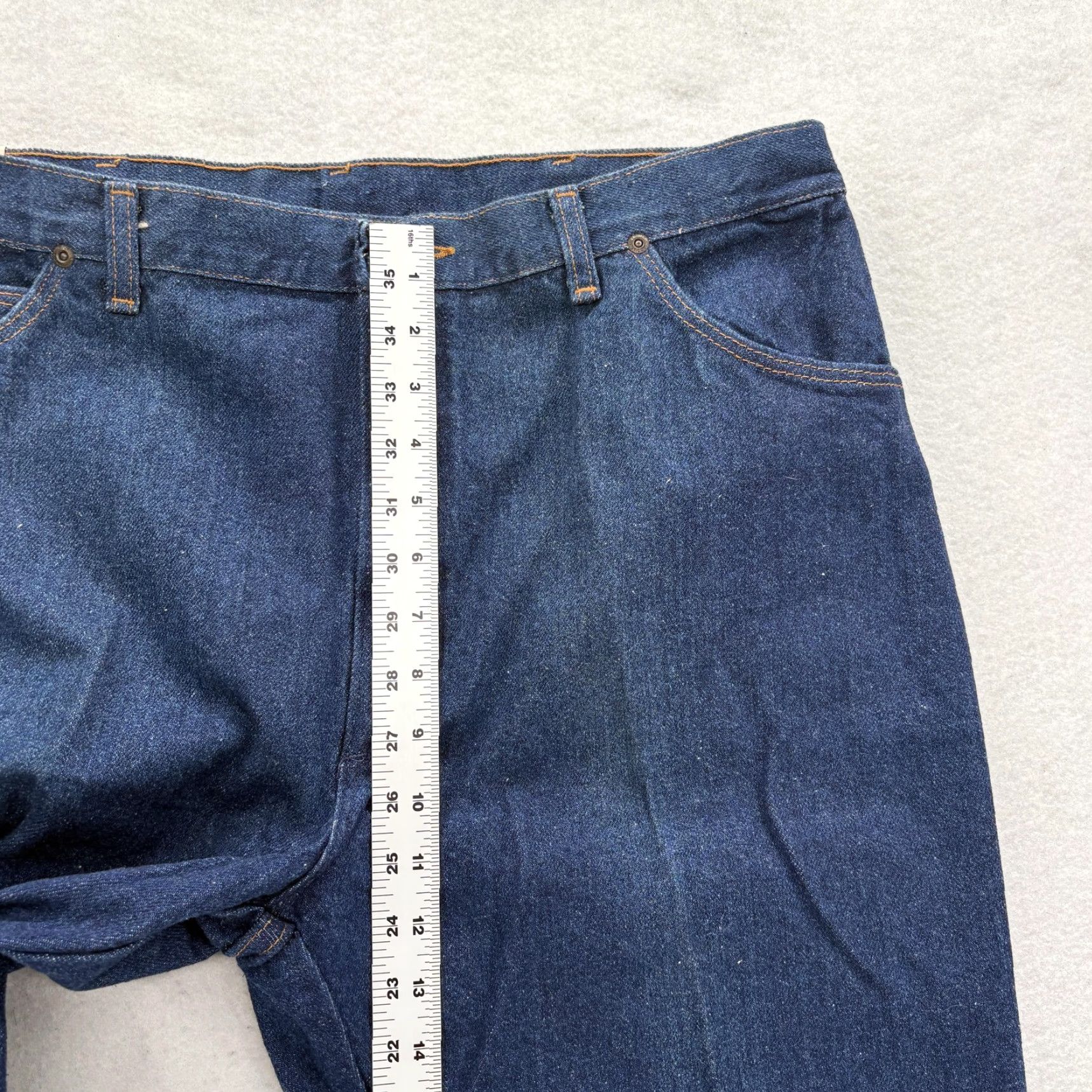 Wrangler VINTAGE Wrangler Jeans Mens 38x32 Blue Dark Wash Straight Denim USA 85223PW Size US 38 / EU 54 - 7 Thumbnail