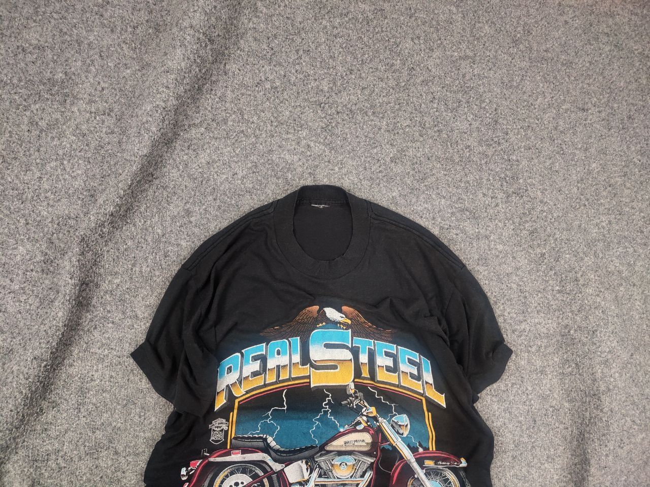 Harley Davidson 80's Harley-Davidson Real Steel Heritage Softail T-shirt Tee Size US M / EU 48-50 / 2 - 12 Thumbnail