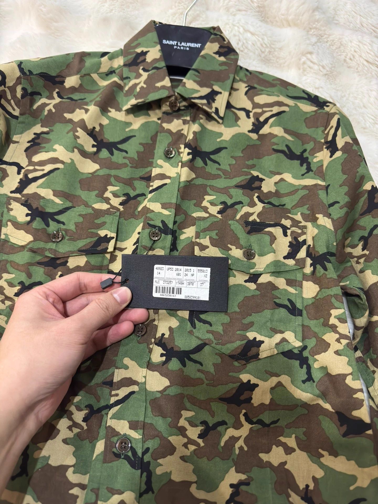 Saint Laurent Paris SAINT LAURENT by Hedi Slimane Camo Cotton Shirt 37 Size US XXS / EU 40 - 2 Thumbnail