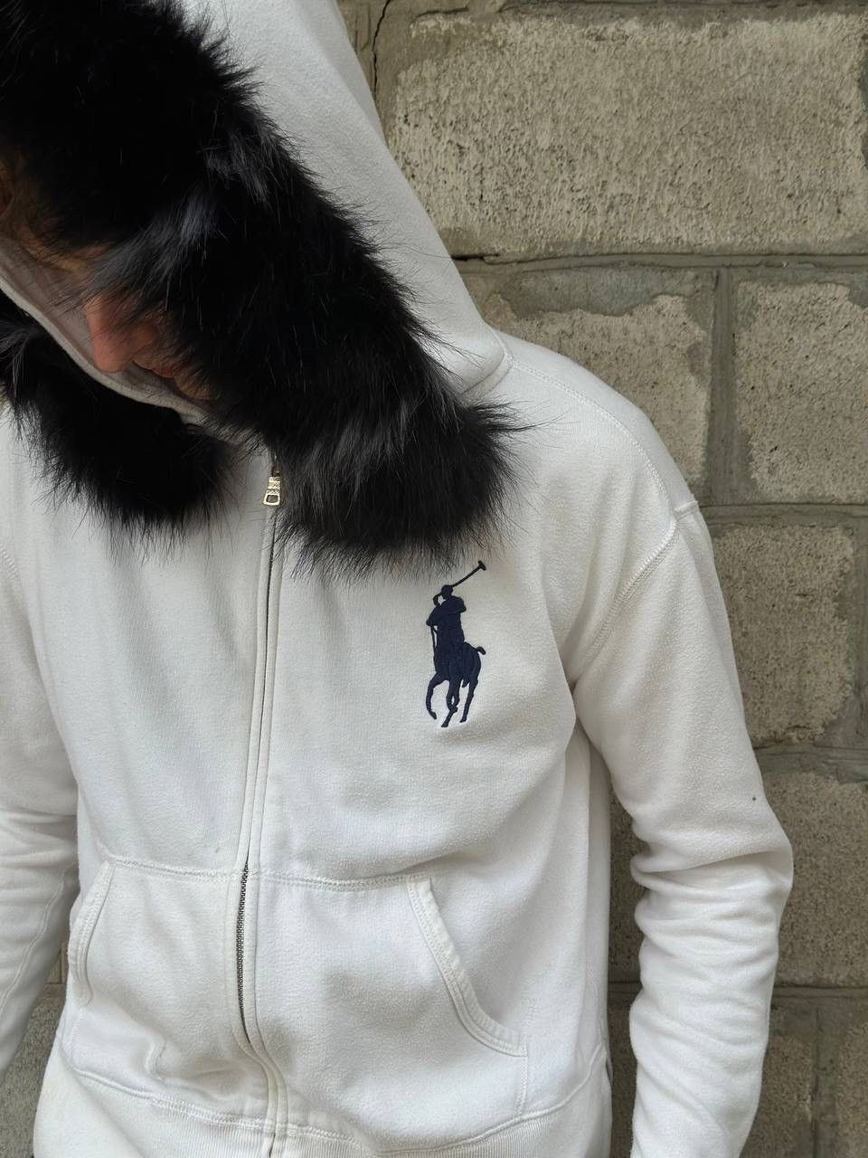 Polo Ralph Lauren VTG Polo Ralph Lauren Zip Hoodie Fur Custom Hand Made Size M Size US M / EU 48-50 / 2 - 4 Thumbnail