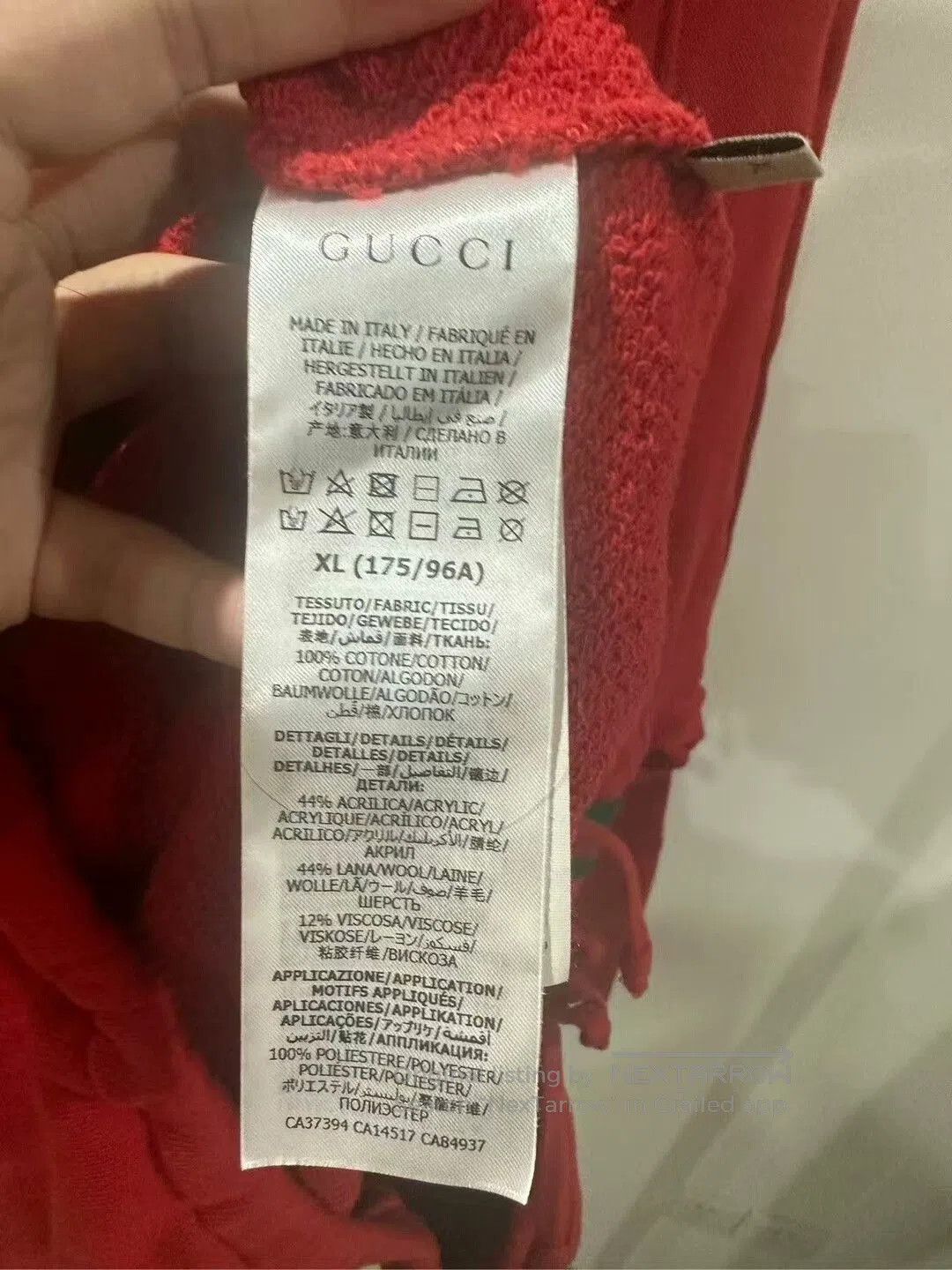 Gucci gucci red half-zip logo hooded sweatshirt. Size US XL / EU 56 / 4 - 3 Thumbnail