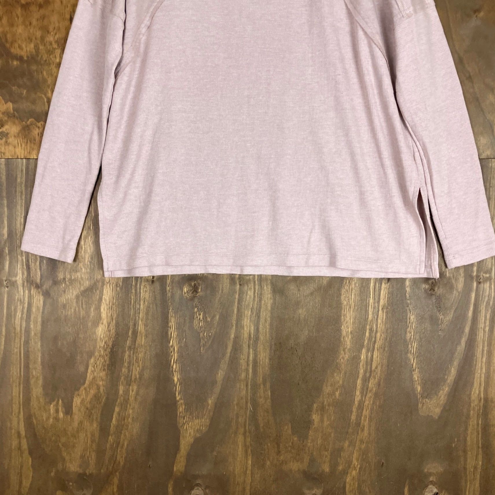 Lucky Brand Lucky Brand Womens Shirt Tan V Neck Long Sleeve Boxy Oversized Side Slits M Size M / US 6-8 / IT 42-44 - 3 Thumbnail