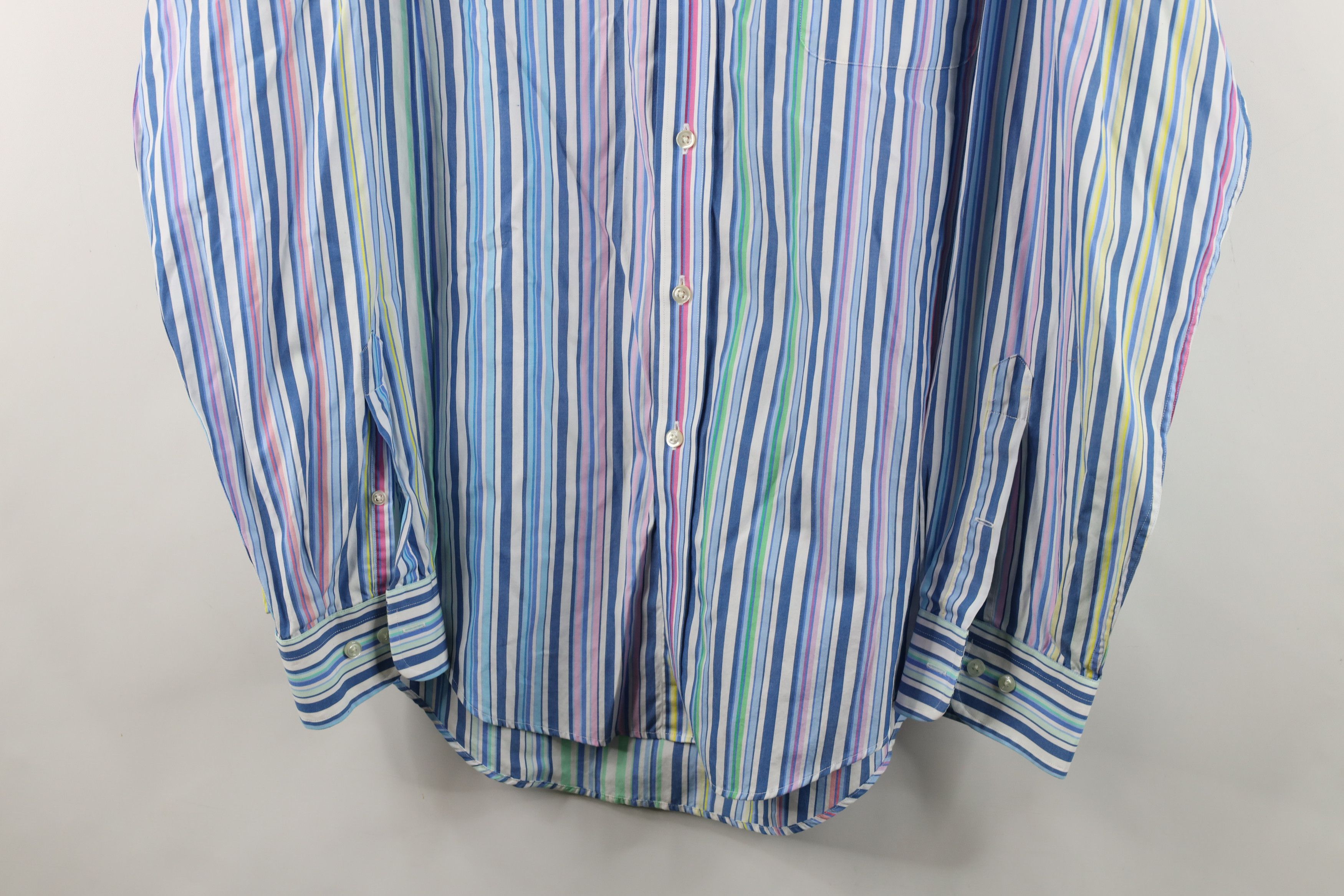 Lands' End Vintage 90s Lands End Striped Collared Button Down Shirt Size US M / EU 48-50 / 2 - 3 Thumbnail