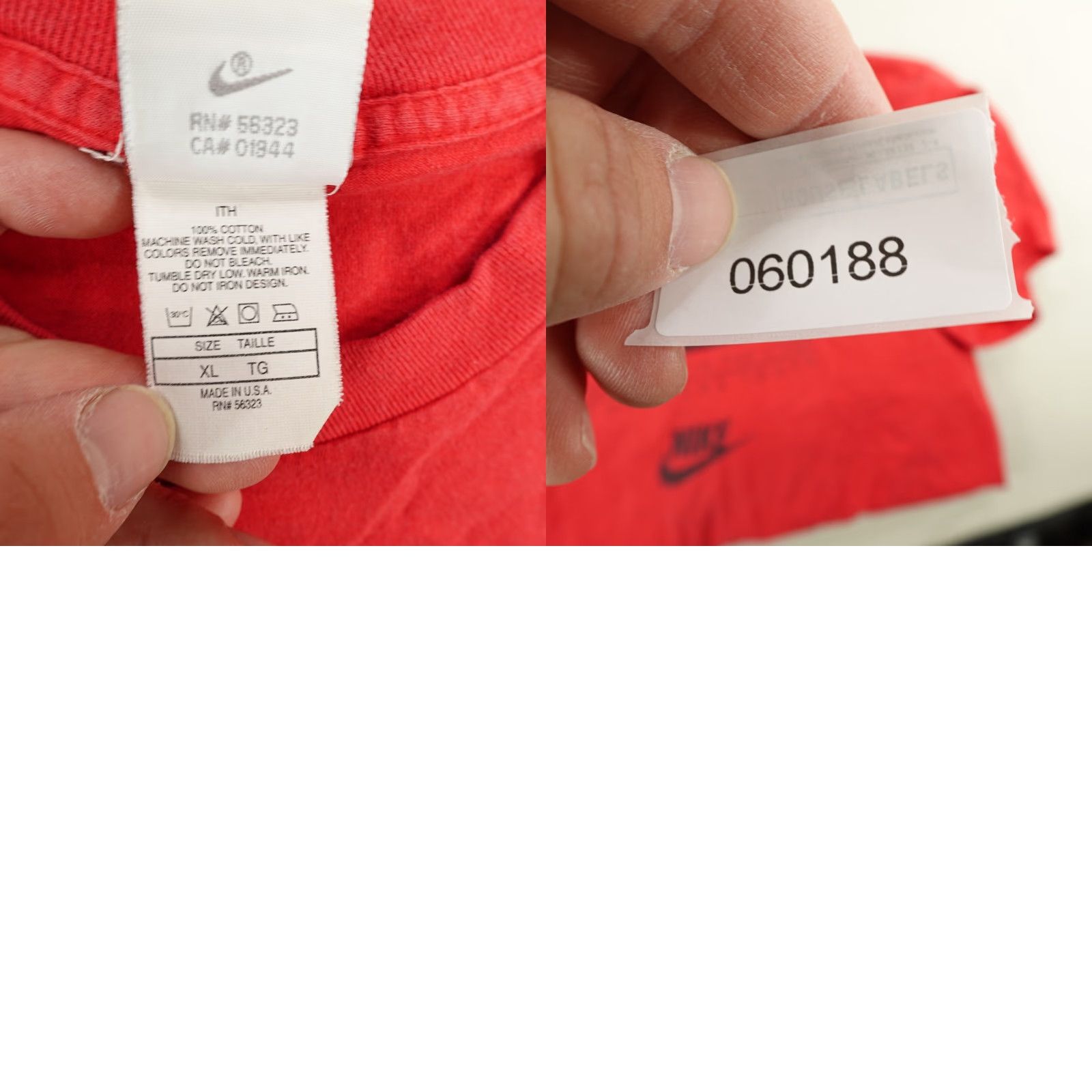 Nike VINTAGE Nike Shirt Graphic Print Mens XL Red 90s Single Stitch Made in USA Size US XL / EU 56 / 4 - 8 Thumbnail