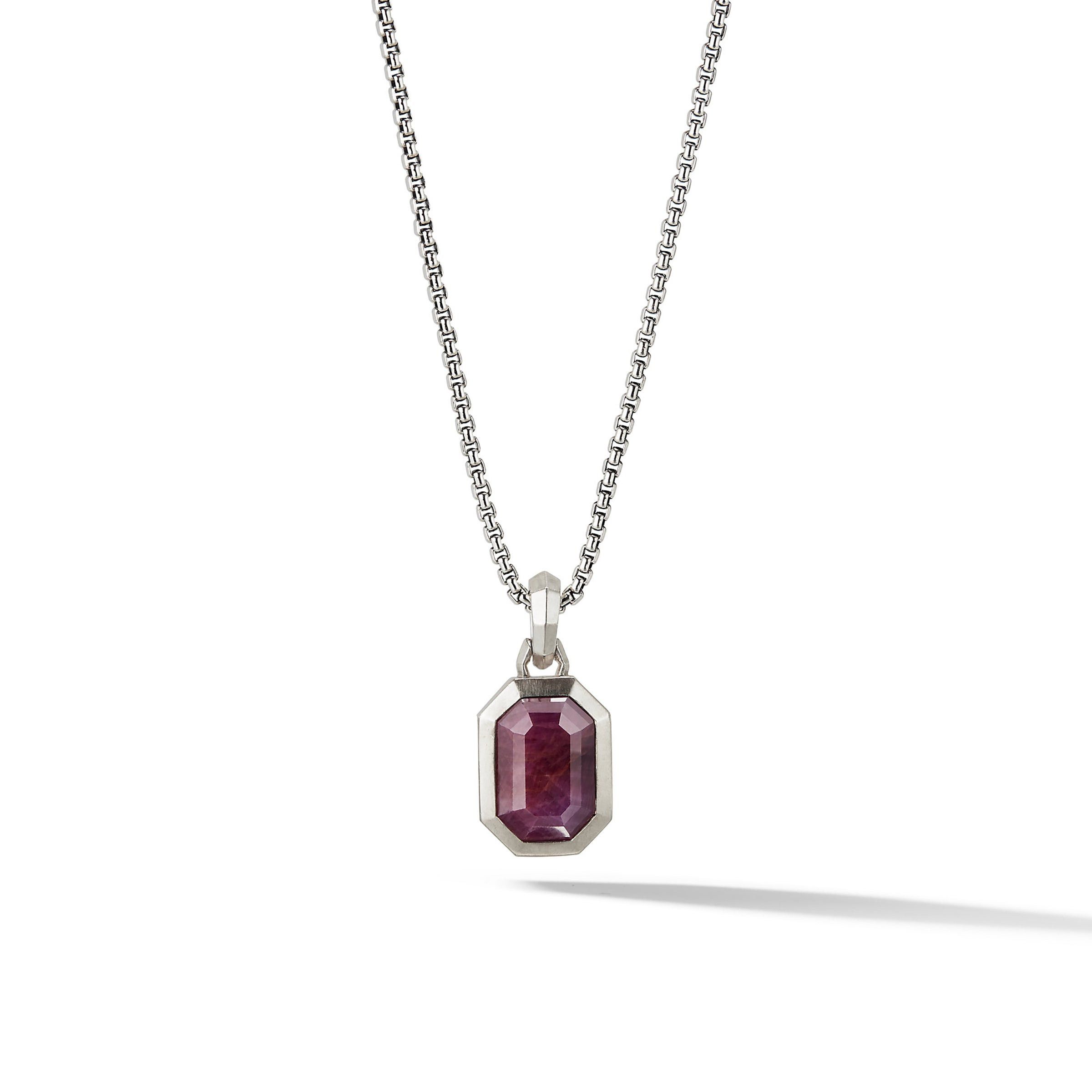 David Yurman o1w1db10526 D13320 Size:8/ Amulet in Silver with Indian Ruby Size ONE SIZE - 2 Thumbnail