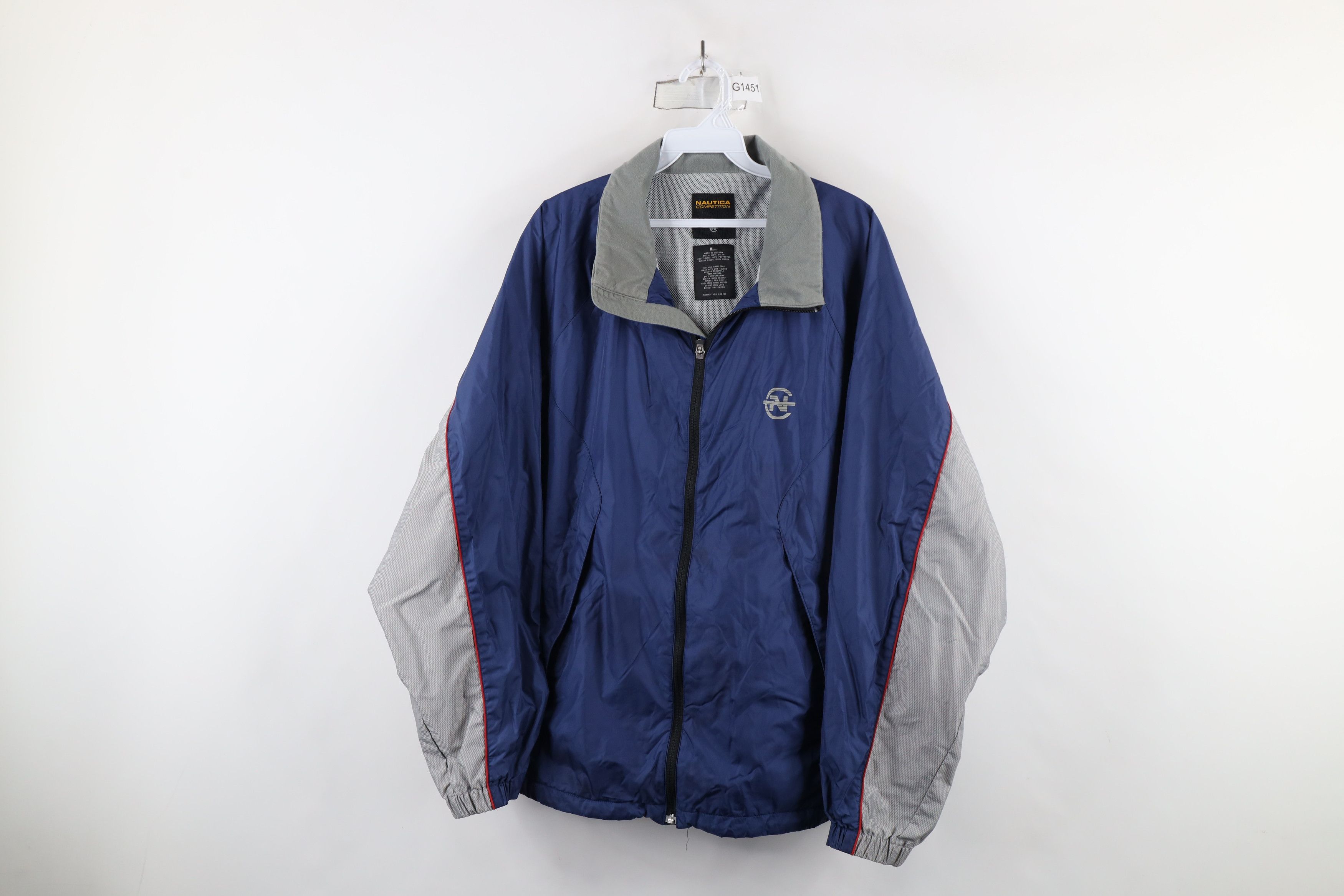 Nautica × Vintage Vintage 90s Nautica Competition Spell Out Windbreaker Jacket Size US L / EU 52-54 / 3 - 1 Thumbnail