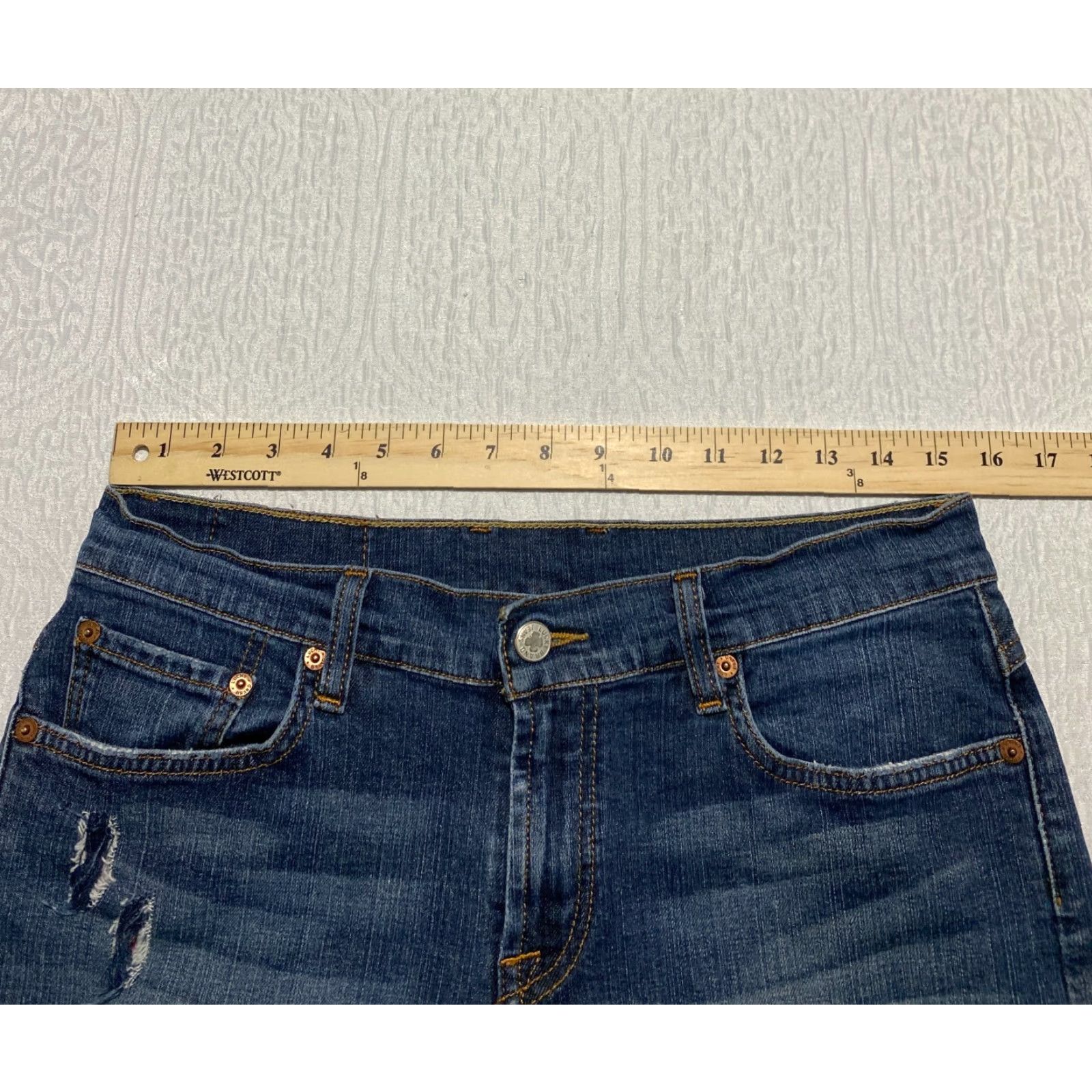 Lucky Brand Lucky Brand Shorts Womens 30 Blue Denim Jorts Cut-Off Stretch Summer Flat Front 5-Pocket Casual Classic Womens Size 30" / US 8 / IT 44 - 3 Thumbnail