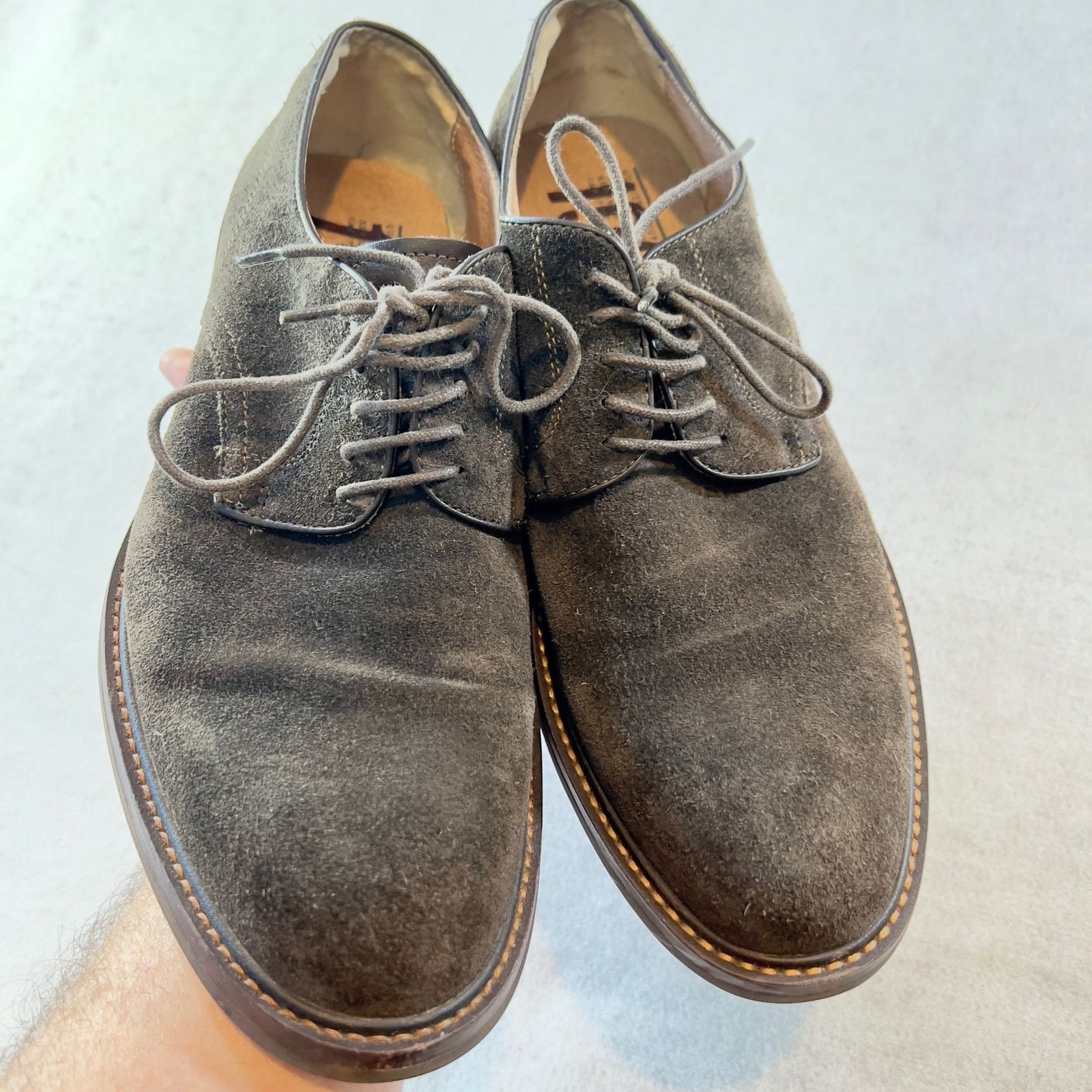 1901 1901 Suede Oxfords Men's 10.5M Brown Lace-Up Size US 10.5 / EU 43-44 - 6 Thumbnail