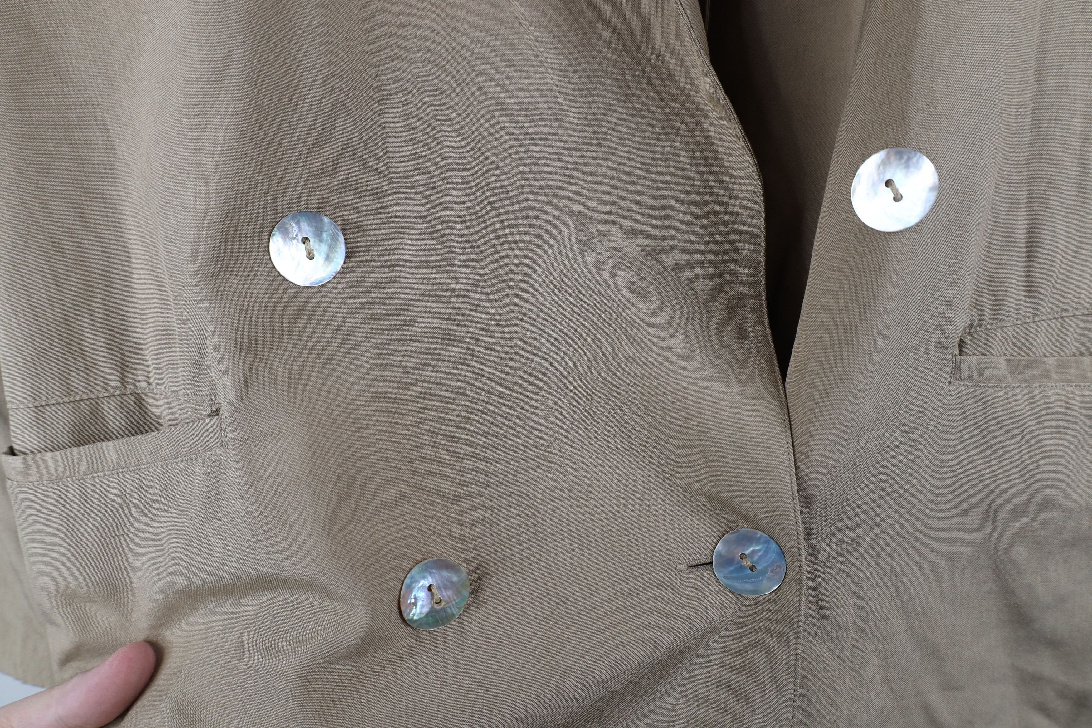 Vintage Vintage 90s Streetwear Silk Double Breasted Blazer Jacket Size S / US 4 / IT 40 - 6 Thumbnail