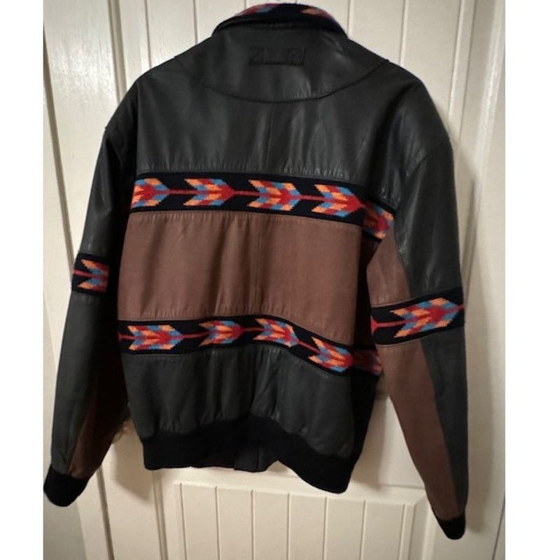 Vintage Vintage Mesa Ridge Southwestern Embroidered Leather Jacket M Size US M / EU 48-50 / 2 - 2 Thumbnail