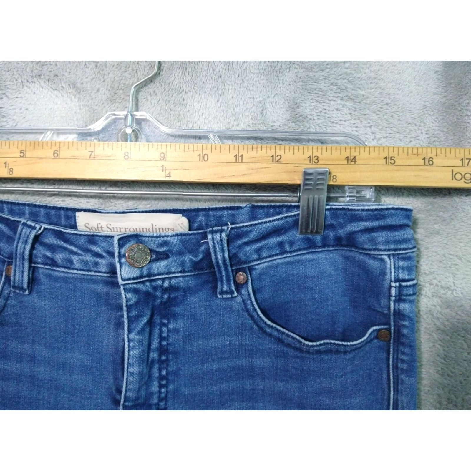 Soft Surroundings Soft Surroundings Jeans Womens 10 Blue Denim Ultimate High Rise Bootcut Stretch Size 32" / US 10 / IT 46 - 3 Thumbnail