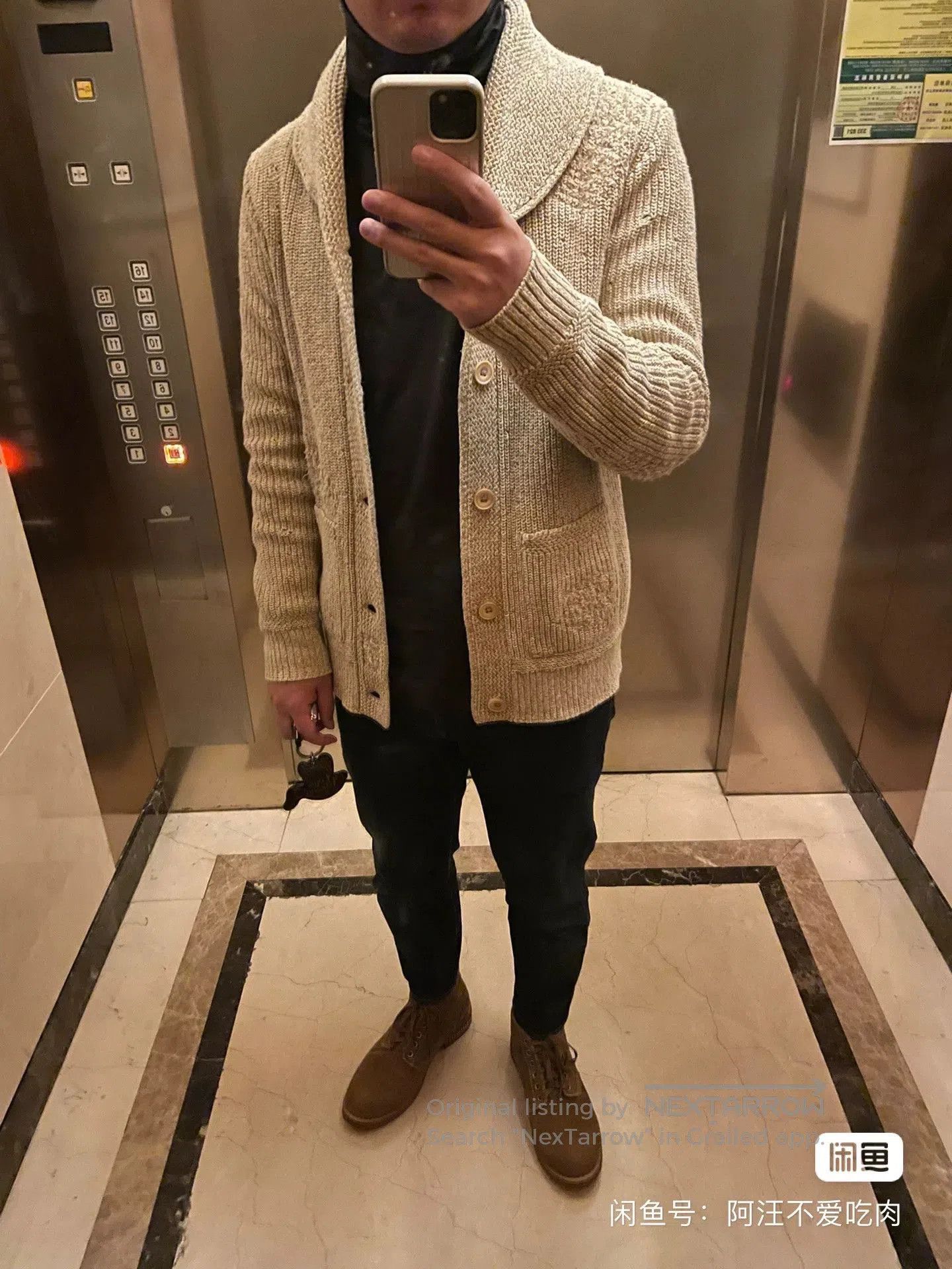 RRL Ralph Lauren rrl cardigan sweater with shawl collar. Size US S / EU 44-46 / 1 - 2 Thumbnail
