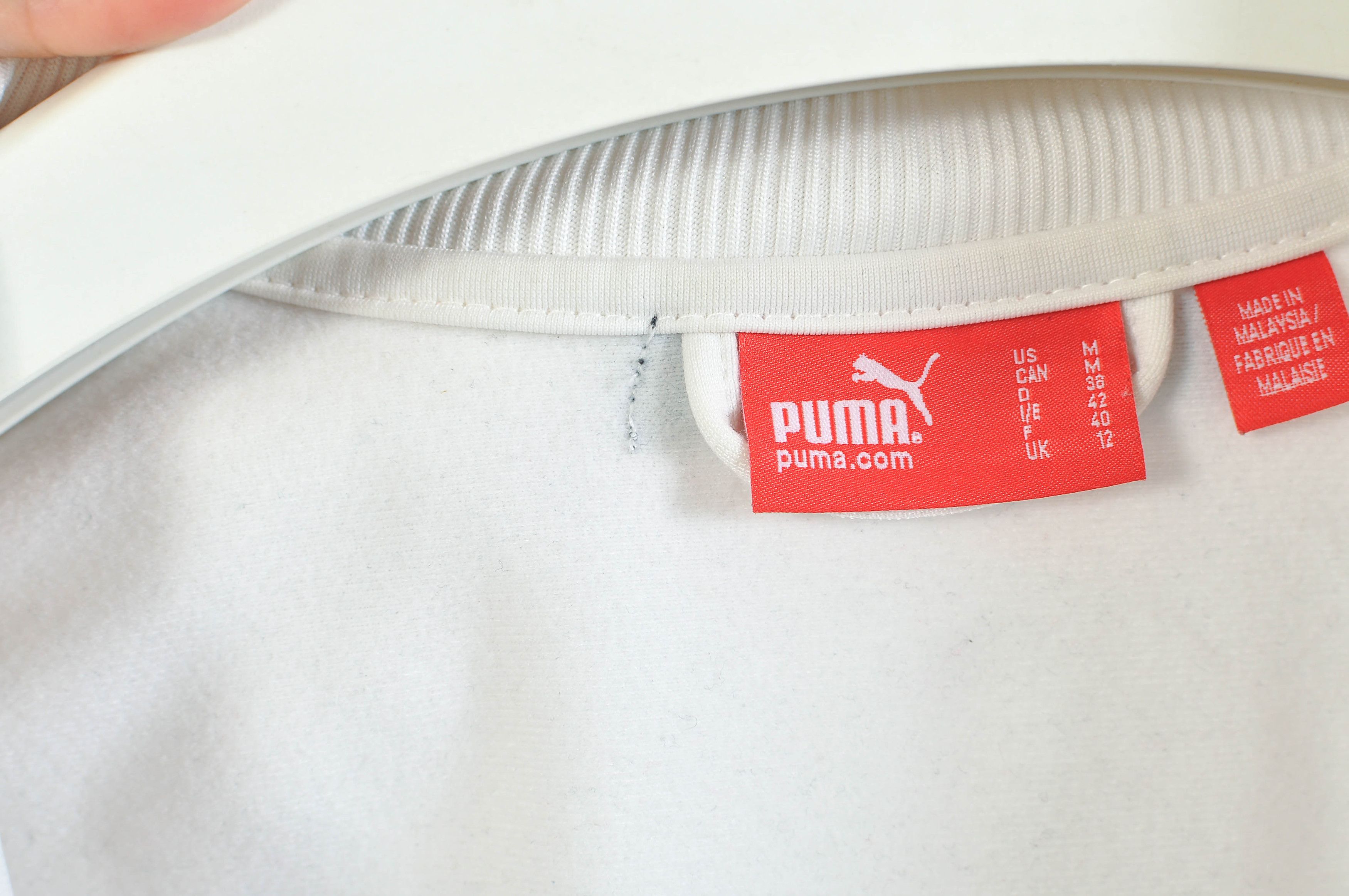 Puma Vintage 00s White Puma Track Zip Up Sweatshirt Size S / US 4 / IT 40 - 4 Thumbnail