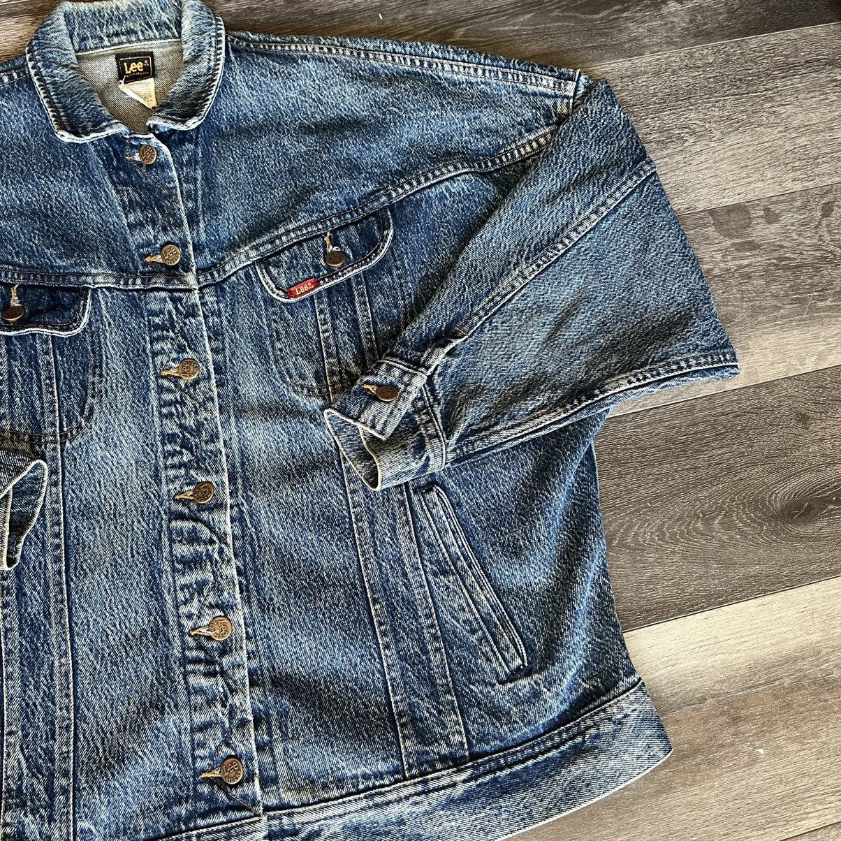 Lee × Vintage Vintage 1990s Lee Rider Acid Stone Wash Trucker Denim Jacket Size US S / EU 44-46 / 1 - 4 Thumbnail