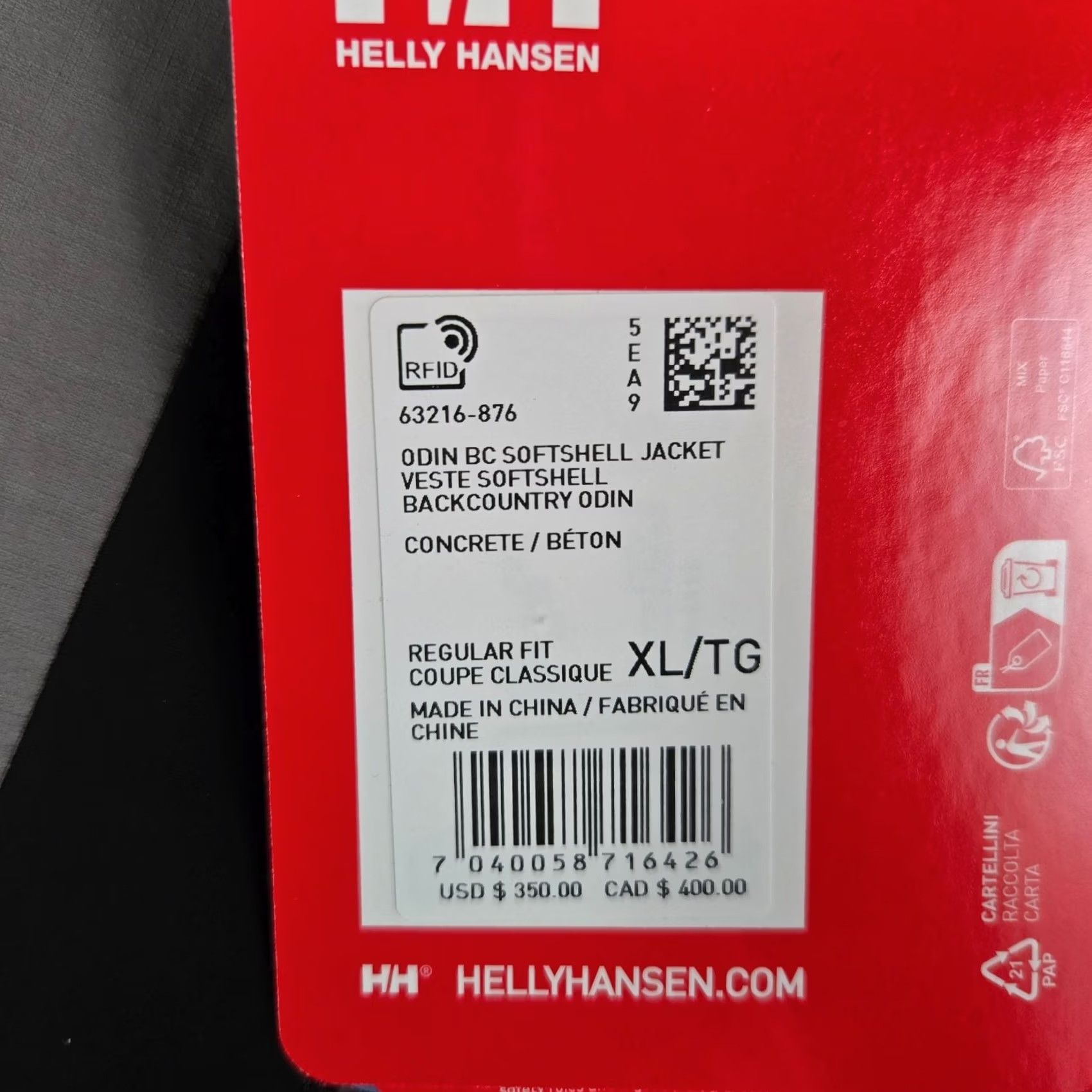Helly Hansen Helly Hansen Jacket XL Black Hooded Softshell Full Zip RECCO Grid Fleece Lined Men’s Winter Ski Coat Parka Size US XL / EU 56 / 4 - 6 Thumbnail
