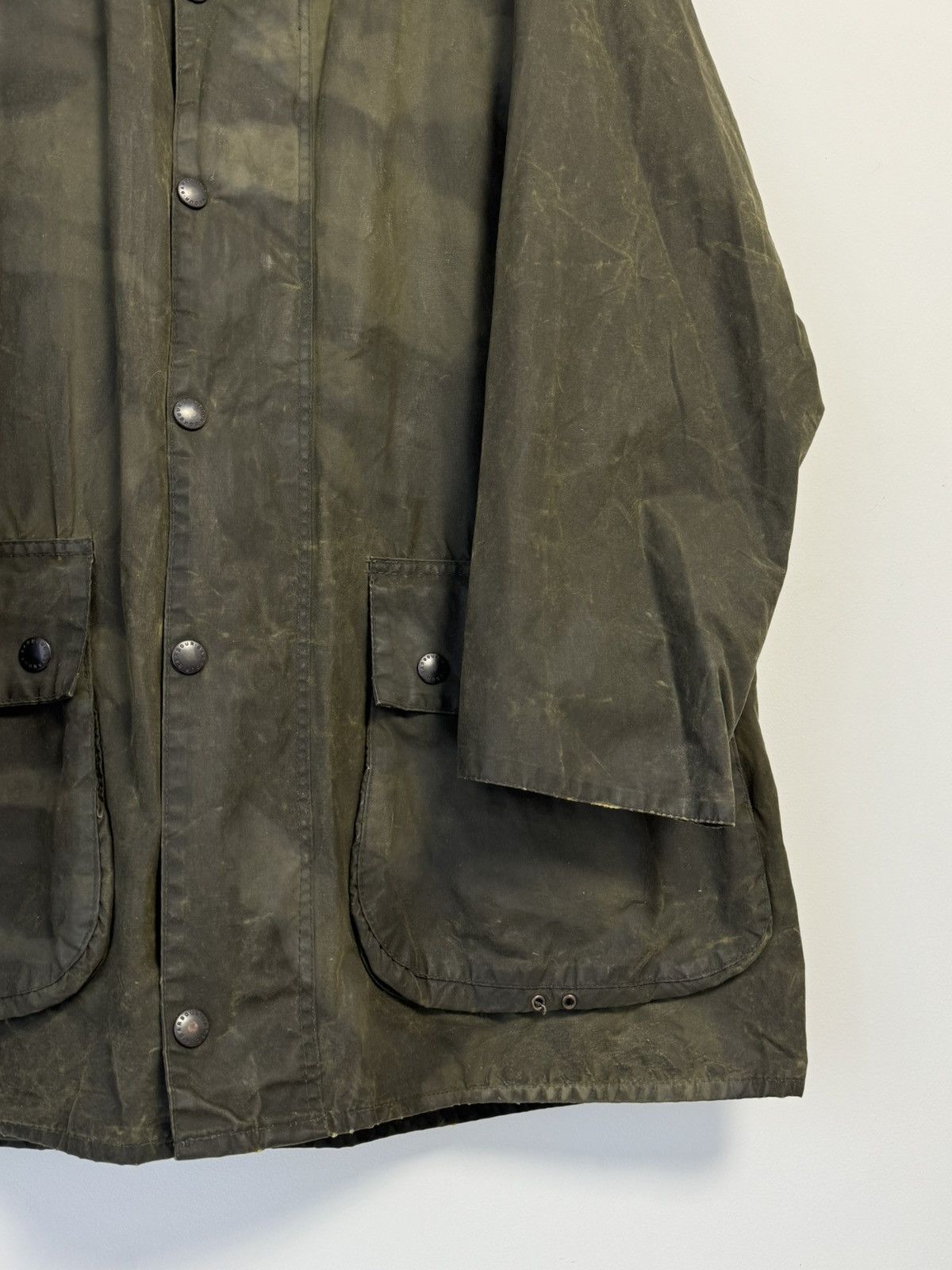 Barbour Vintage Barbour Border Waxed Cotton Mens Jacket Coat Size US XL / EU 56 / 4 - 3 Thumbnail