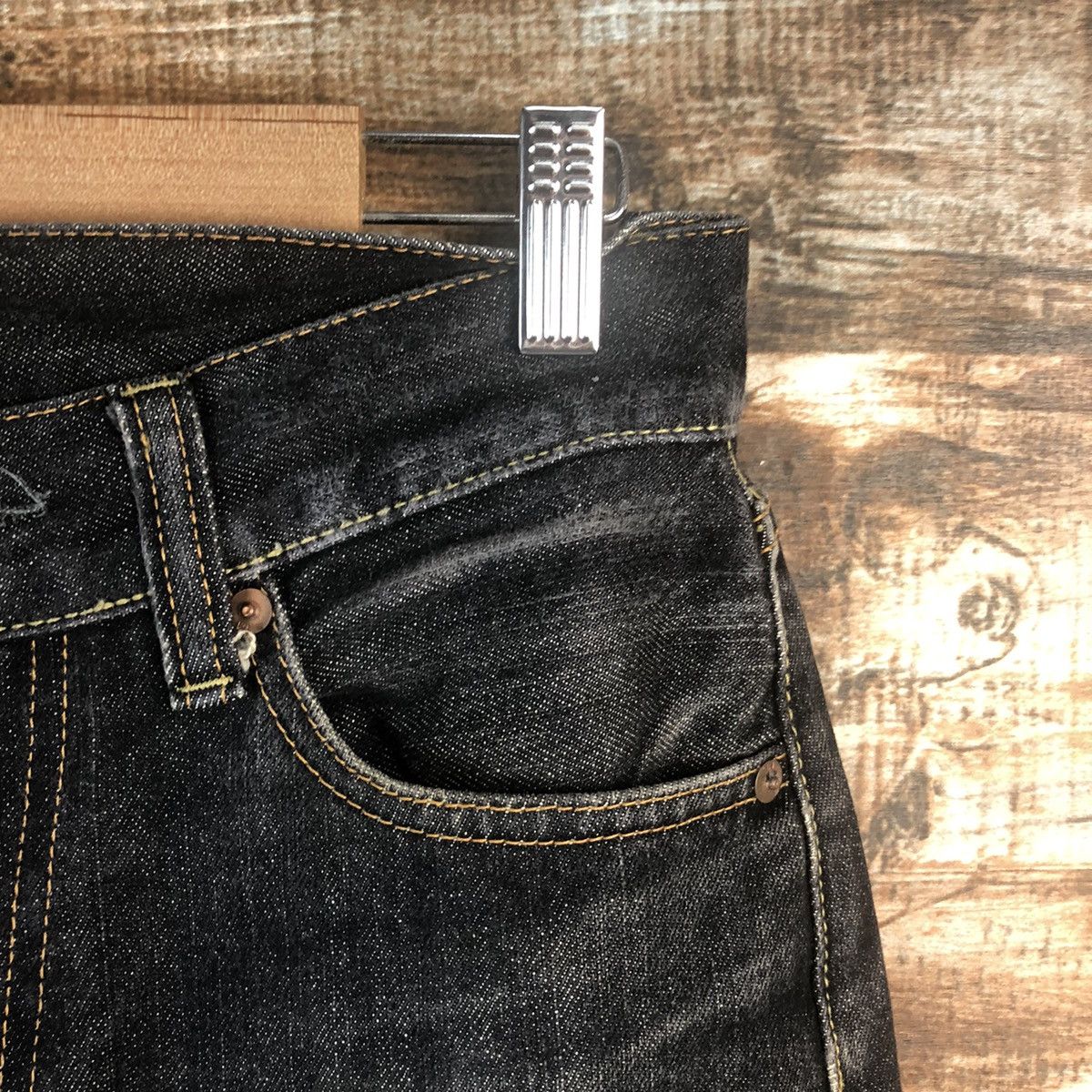 Japanese Brand DL Uniqlo Black Denim Pants #C288 Size US 29 - 8 Thumbnail