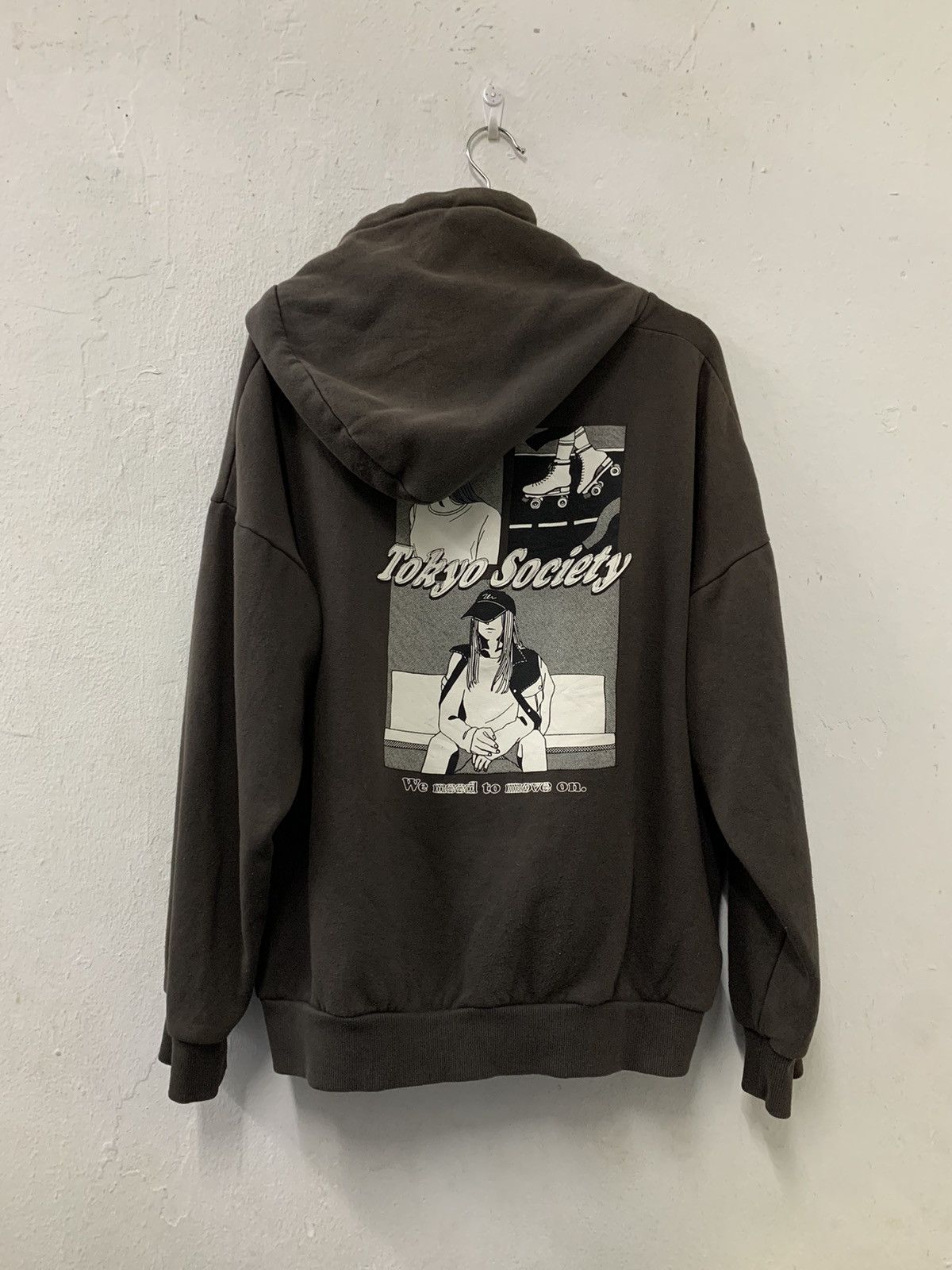 Japanese Brand WEGO TOKYO SOCIETY HOODIE BIG BACK PRINT Size L / US 10 / IT 46 - 2 Thumbnail