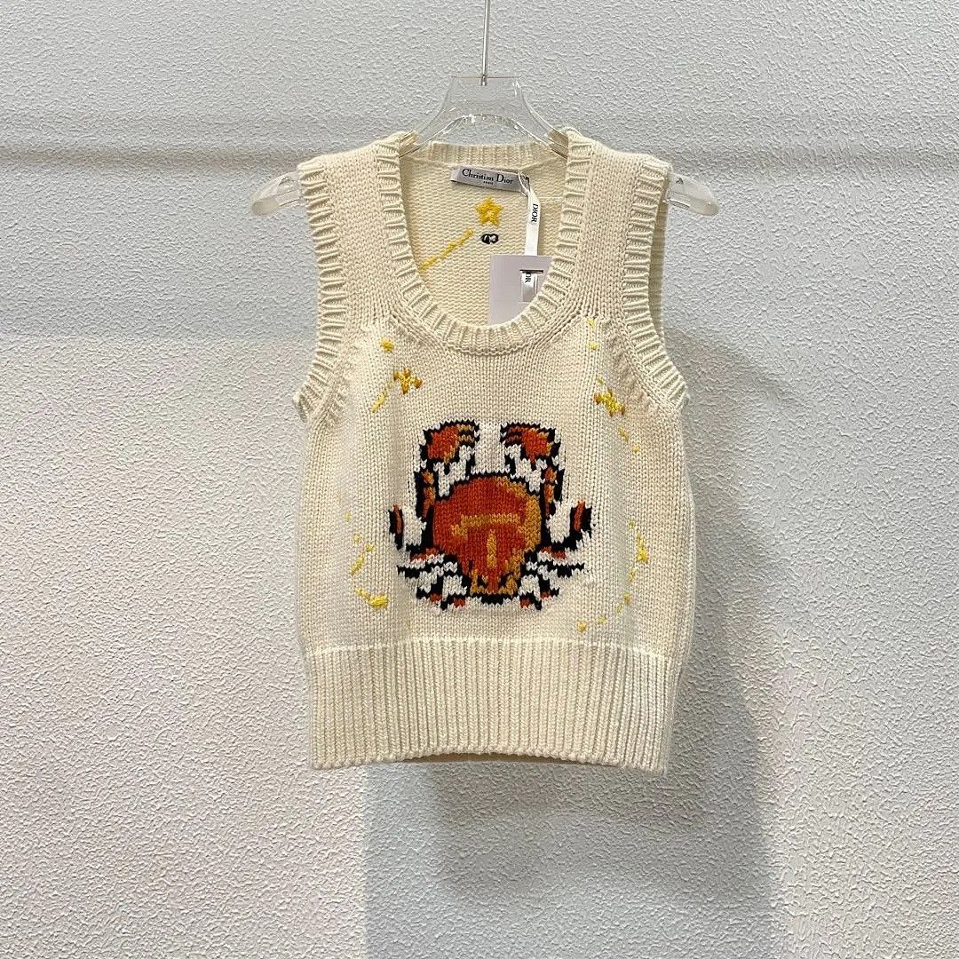Dior Dior Crab Motif Knit Vest Size 36 Size XS / US 0-2 / IT 36-38 - 1 Thumbnail