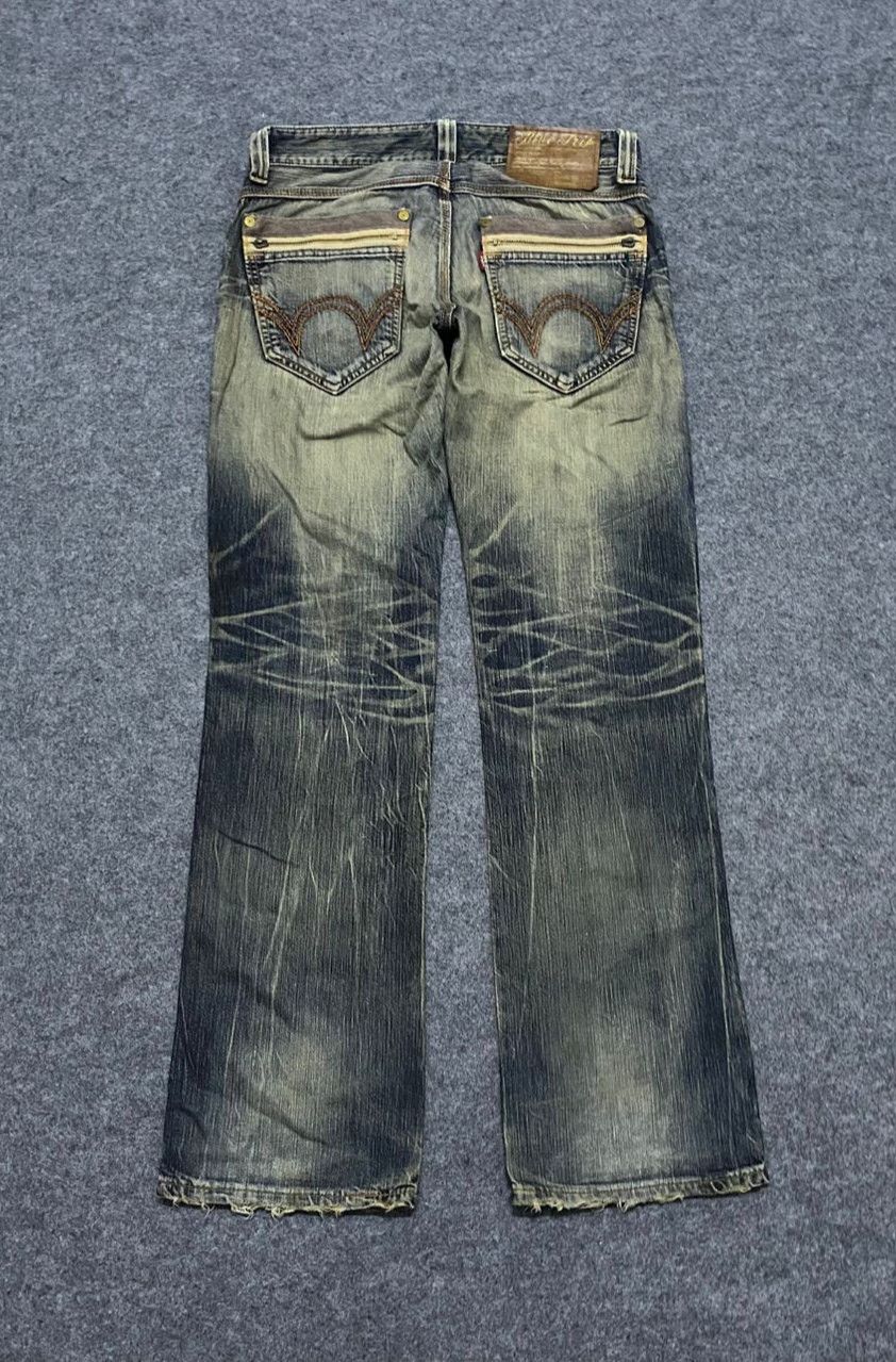 Edwin Vintage Edwin Blue Trip Distressed Denim Jeans Size US 34 / EU 50 - 2 Thumbnail