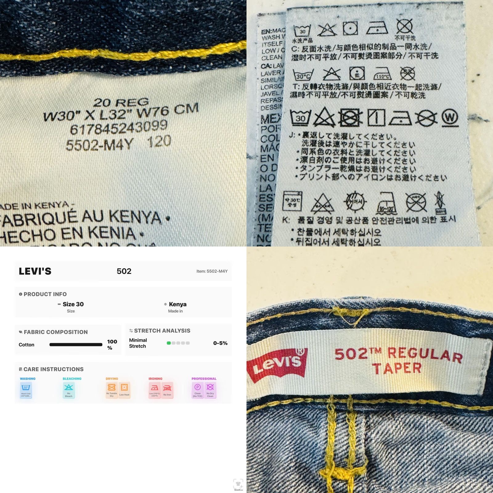 Levi's VINTAGE Levi's 502 Regular Taper Denim Shorts Mens 30 Distressed Blue Raw Hem Bermuda 8in Zipper Button USA Mens Size US 30 / EU 46 - 8 Thumbnail