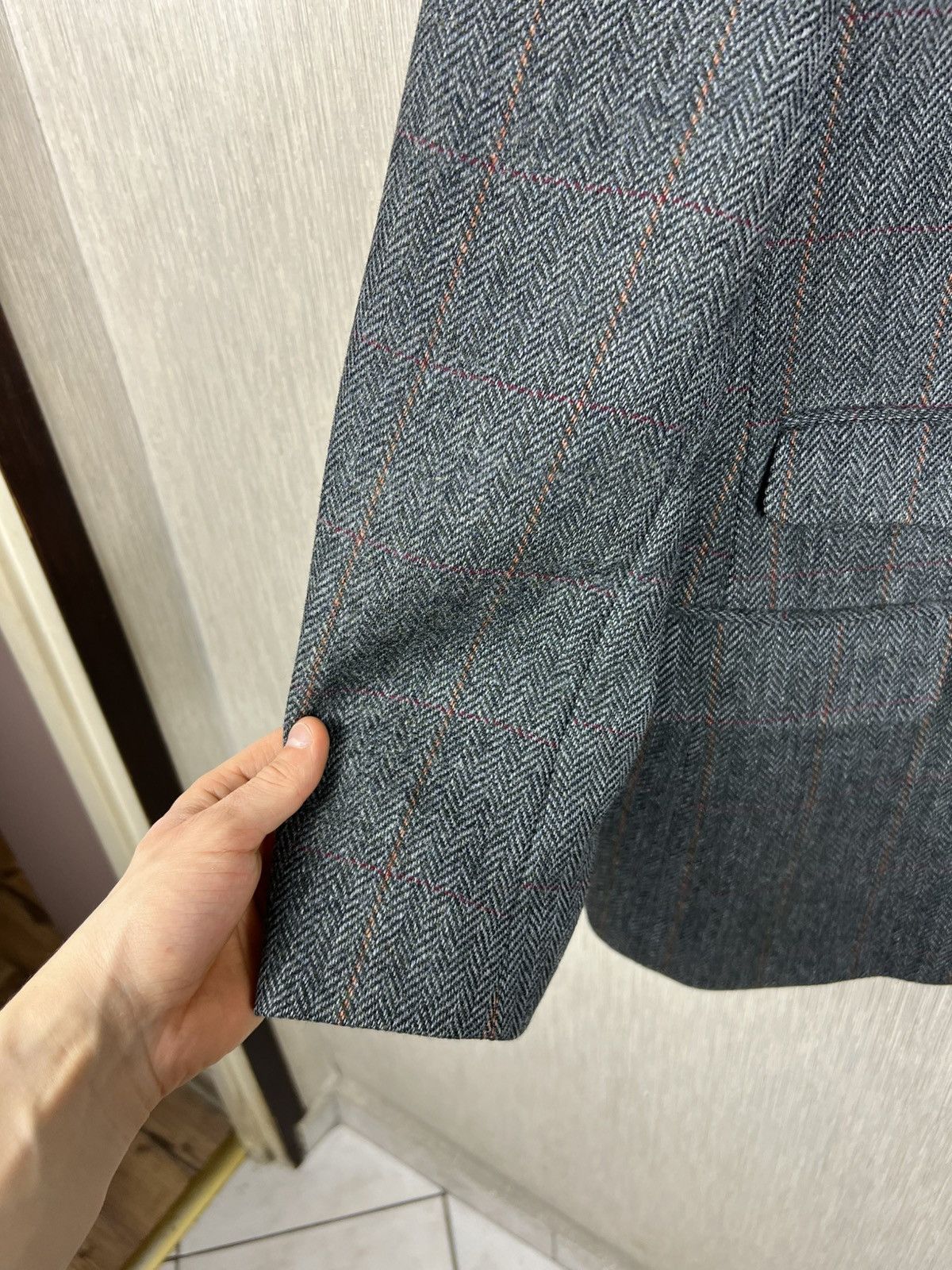 SCABAL Vintage 80s Scabal wool herringbone blazer jacket tweed Size US L / EU 52-54 / 3 - 12 Thumbnail