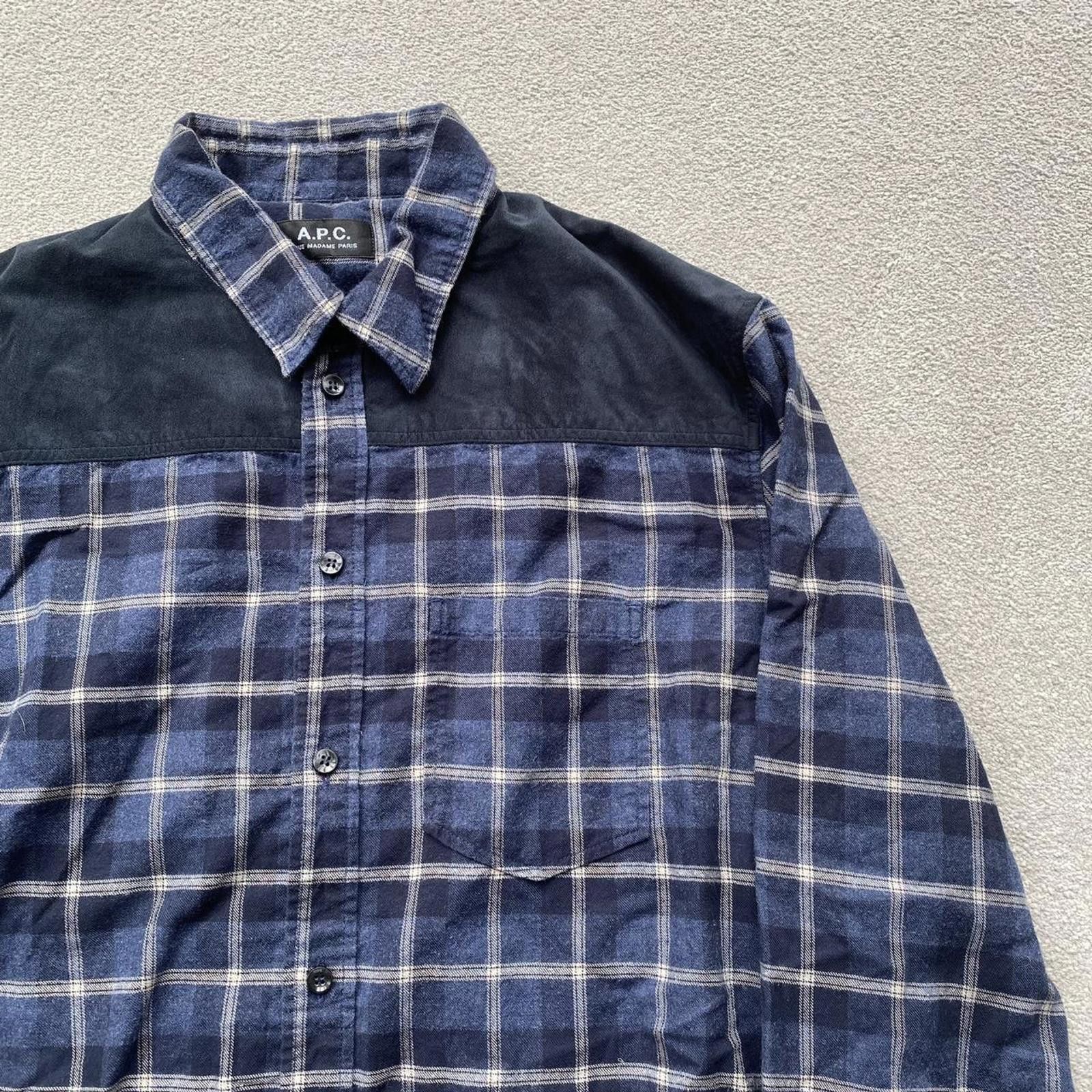 A.P.C. APC Checkered Flannel Button Up Shirt Size US M / EU 48-50 / 2 - 2 Thumbnail