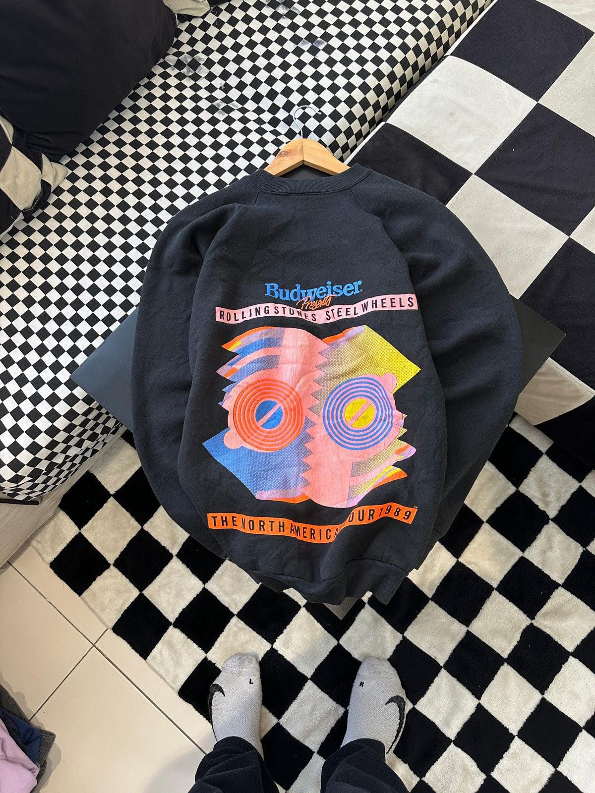 VINTAGE 80s ROLLING STONES STEEL WHEELS NORTH AMERICAN TOUR