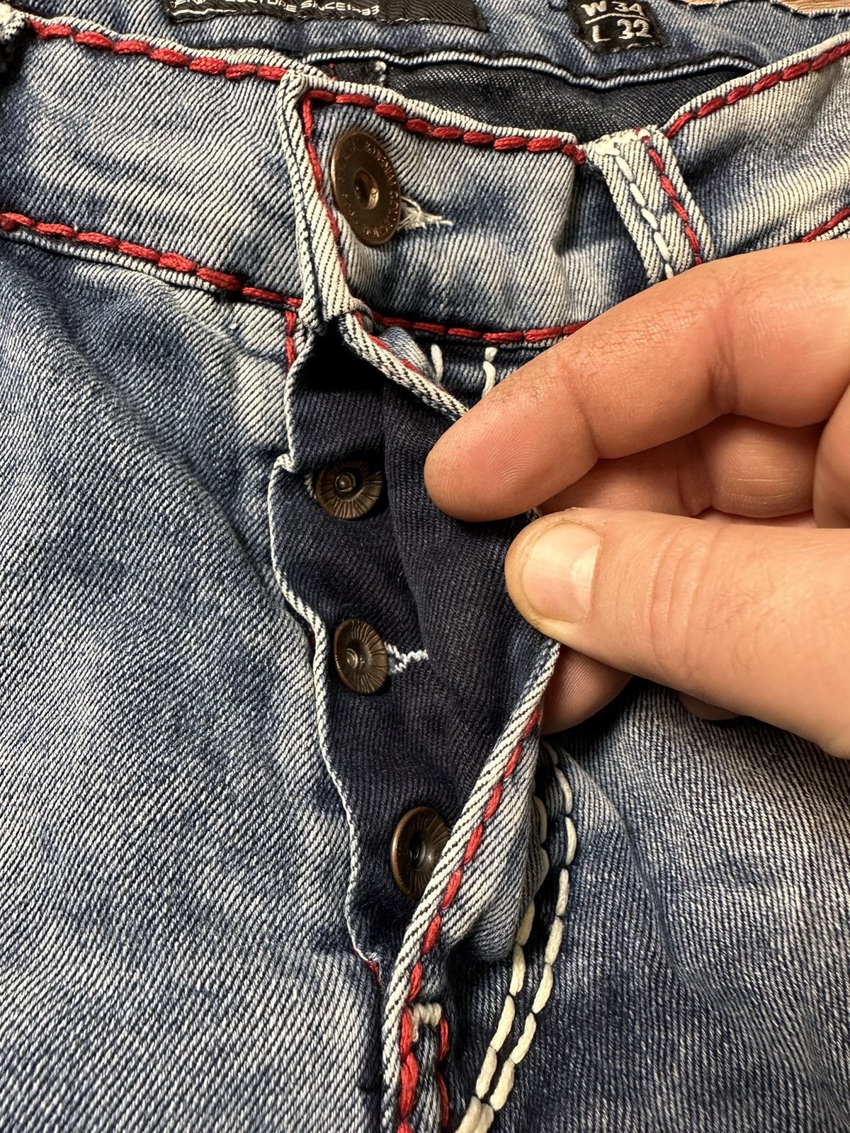 True Religion × Vintage Crazy Vintage Y2K True Religion Style Flair Jeans Size US 34 / EU 50 - 10 Thumbnail
