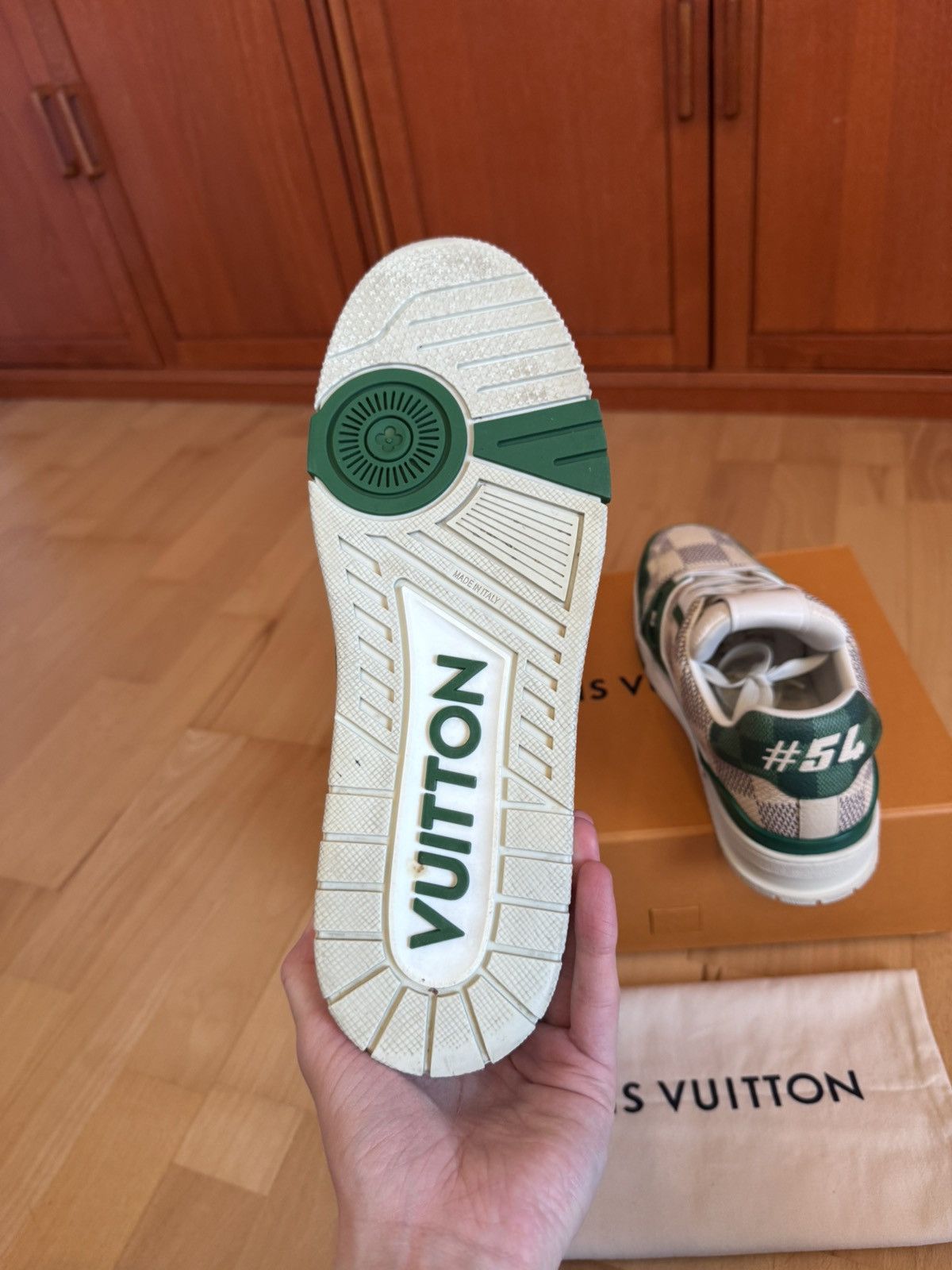 Louis Vuitton Louis Vuitton LV Trainer Green Damier By Pharell Size US 10 / EU 43 - 10 Thumbnail